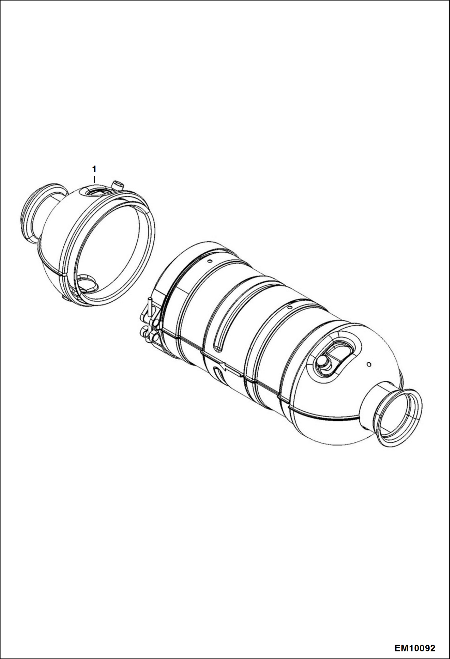 Схема запчастей Bobcat T40140 - CATALYTIC MUFFLER EXHAUST POWER UNIT