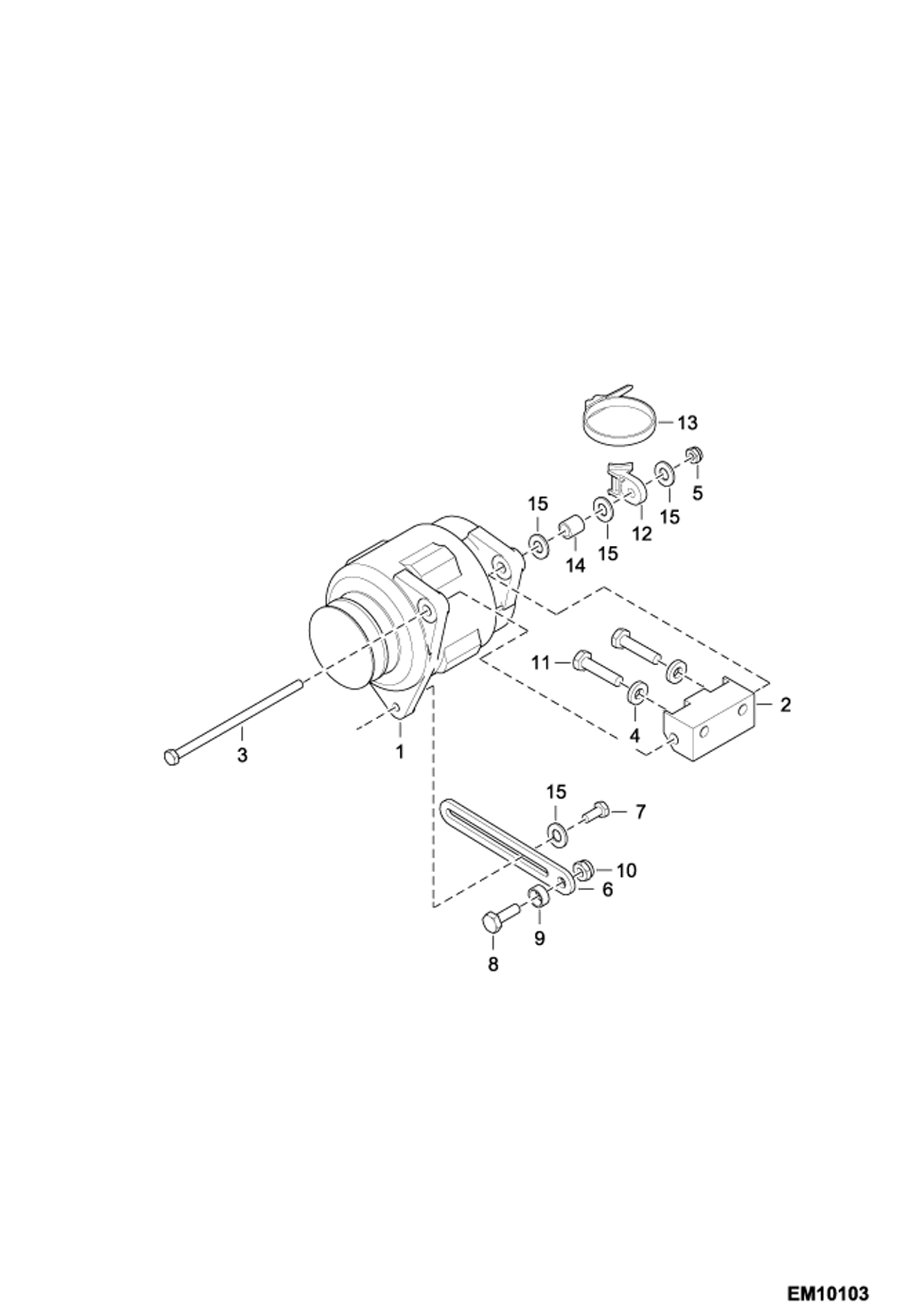 Схема запчастей Bobcat T40140 - ALTERNATOR POWER UNIT