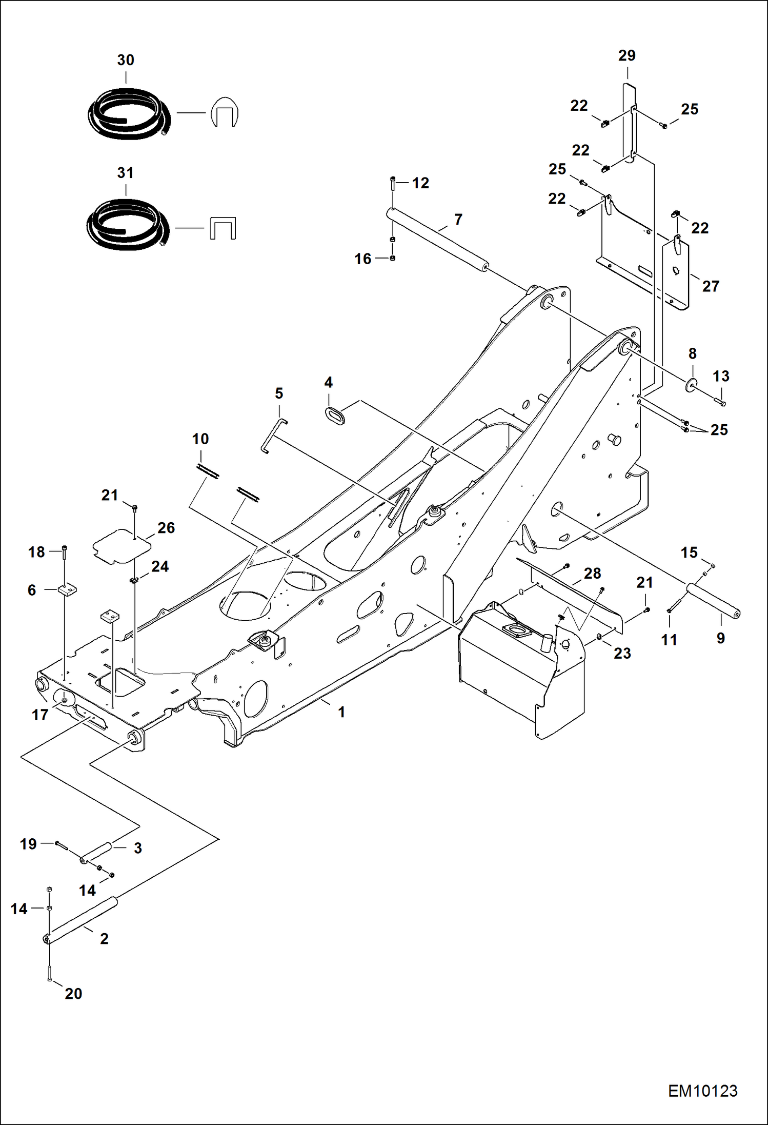 Схема запчастей Bobcat T40140 - MAIN FRAME MAIN FRAME