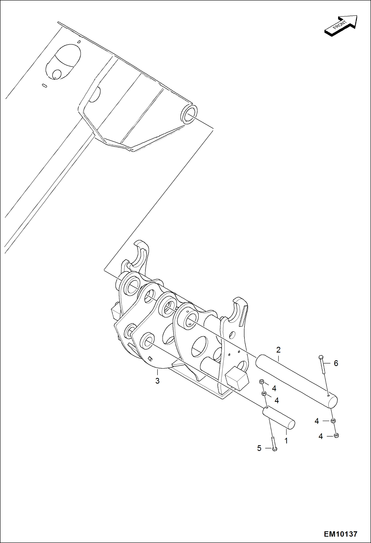 Схема запчастей Bobcat T40140 - MANITACH (Manual) MAIN FRAME