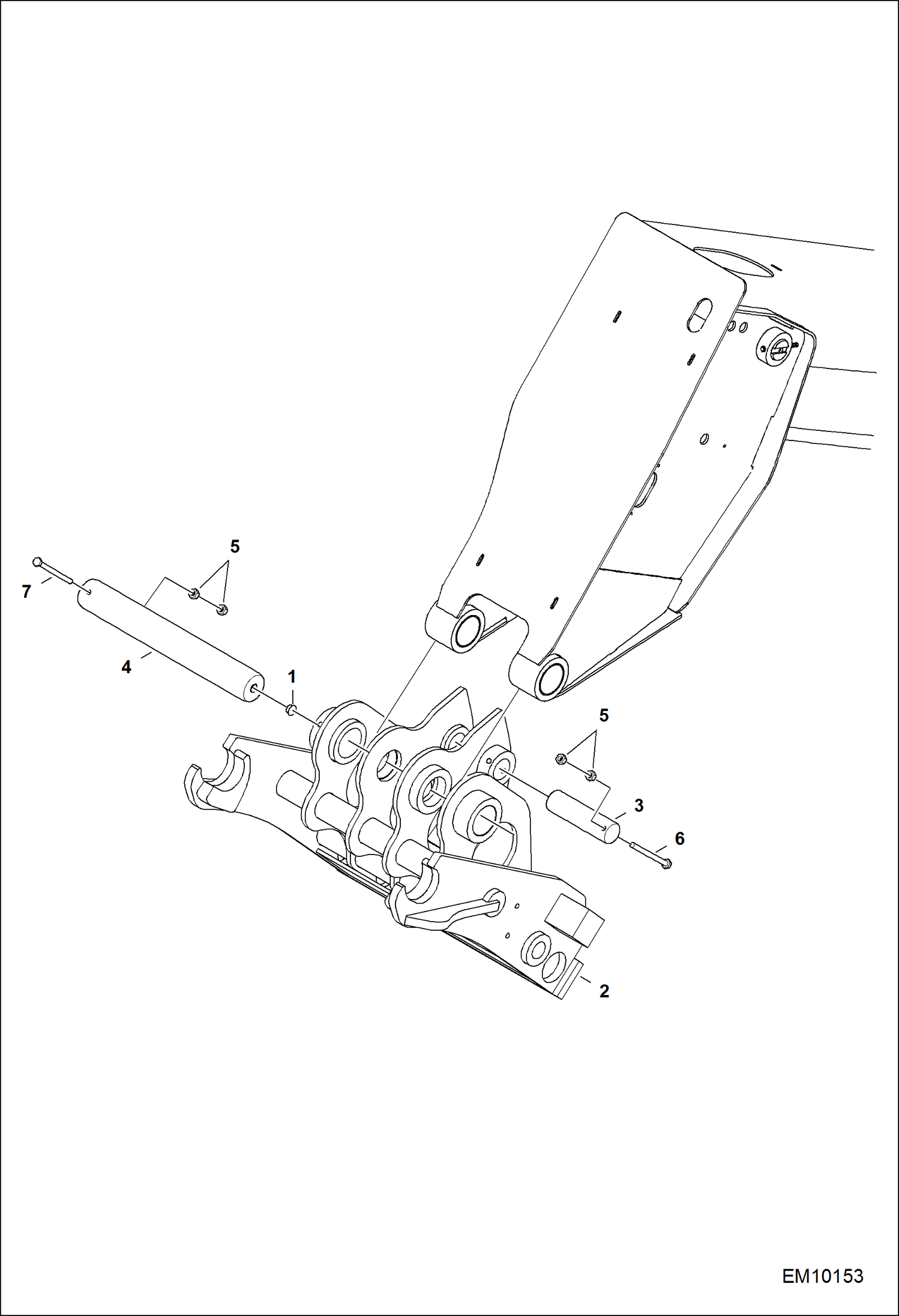 Схема запчастей Bobcat T40140 - QUICK-TACH MAIN FRAME