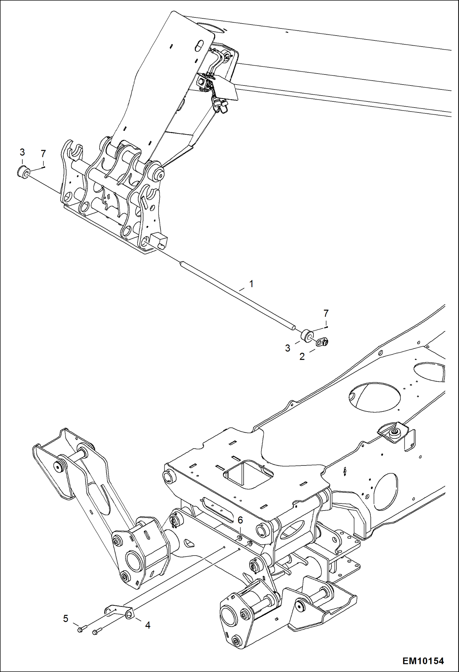 Схема запчастей Bobcat T40140 - MANUAL LOCK MANITACH MAIN FRAME