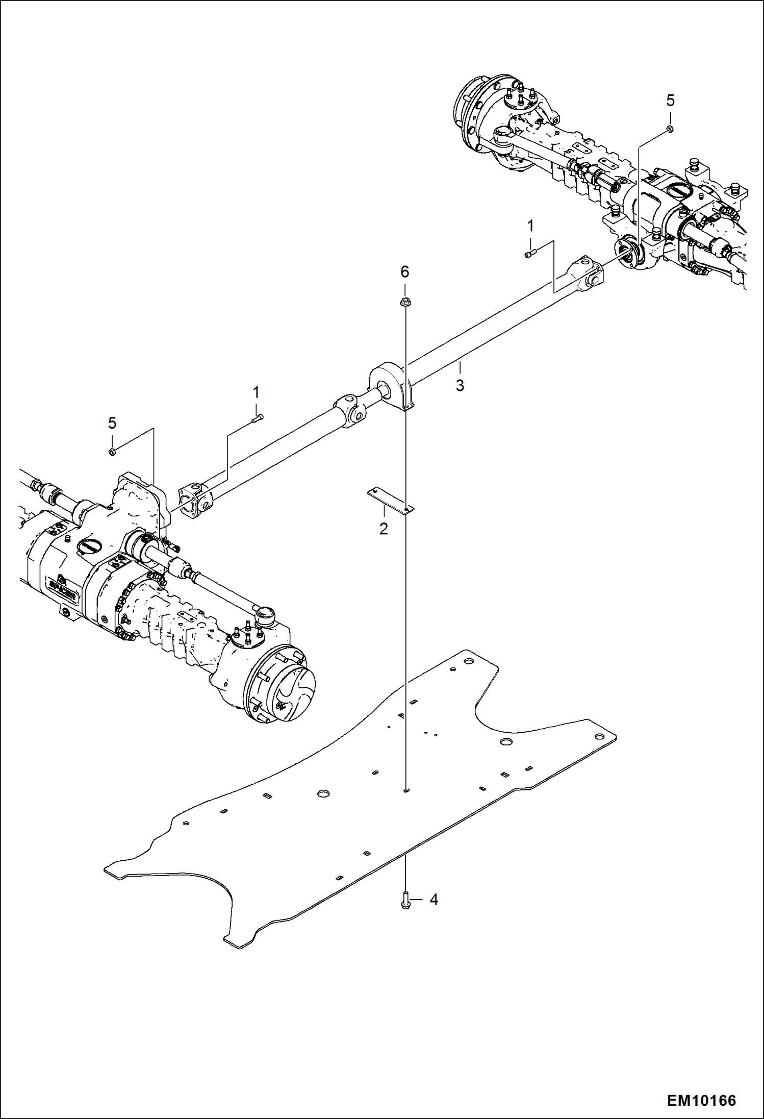 Схема запчастей Bobcat T40140 - DRIVE SHAFT DRIVE SYSTEM