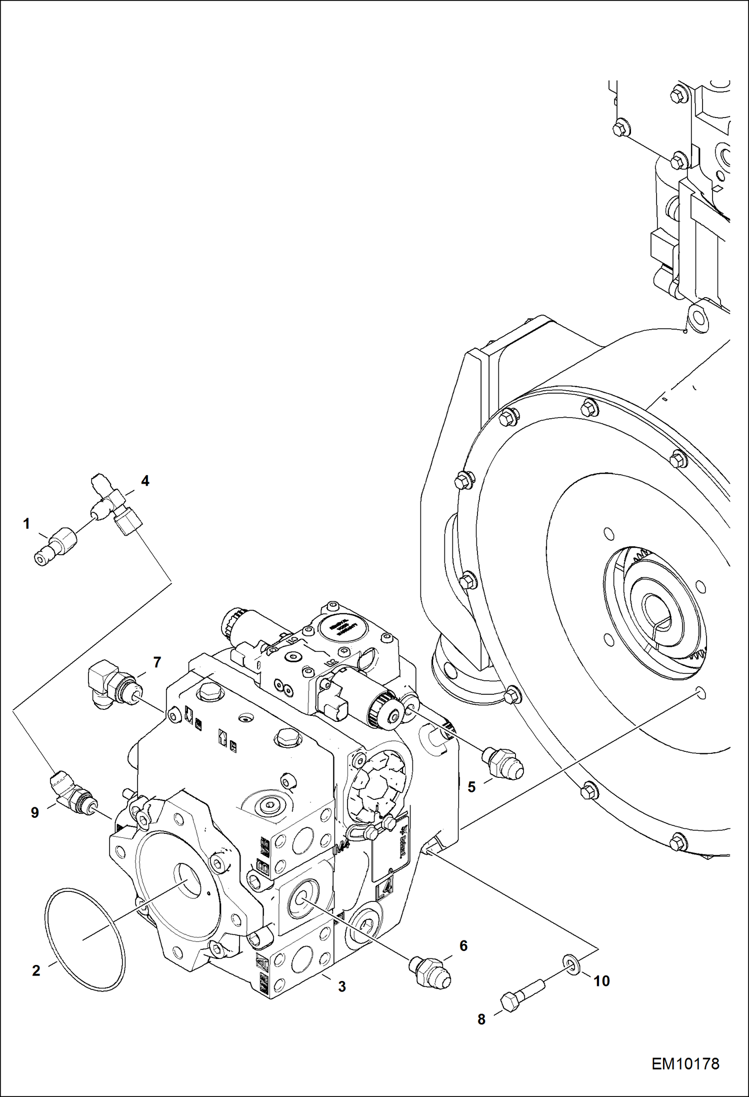 Схема запчастей Bobcat T40140 - HYDROSTATIC PUMP HYDROSTATIC SYSTEM