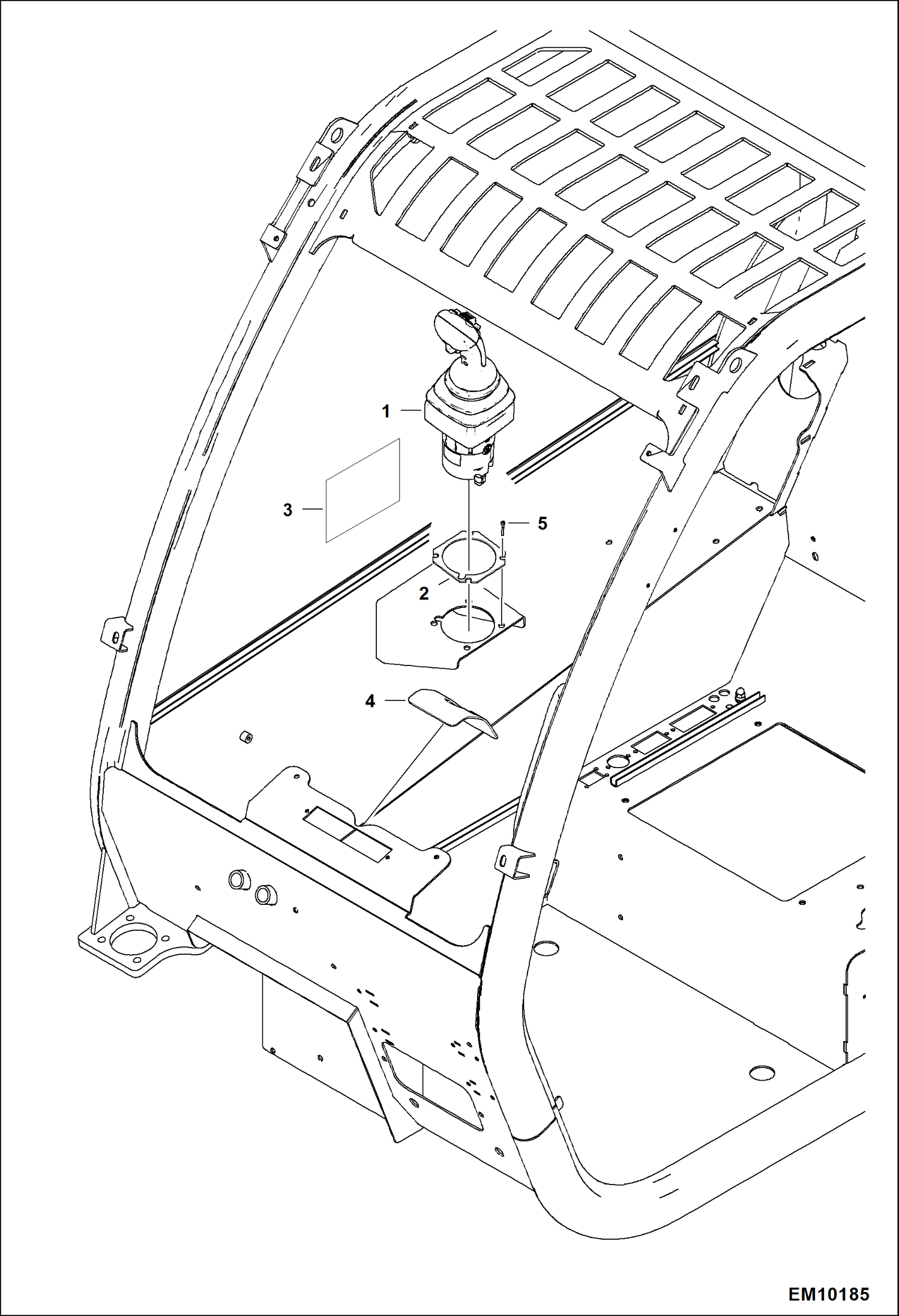 Схема запчастей Bobcat T40140 - JOYSTICK (W/Travel Direction Switch) ELECTRICAL SYSTEM