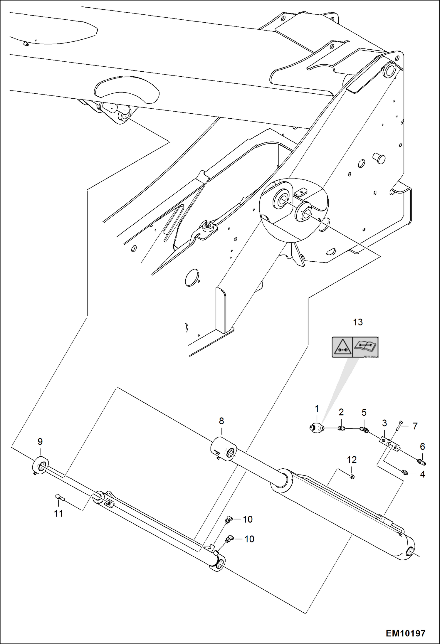 Схема запчастей Bobcat T40140 - HYDRAULIC CIRCUITRY (Lift & Self Leveling Cylinder) HYDRAULIC SYSTEM