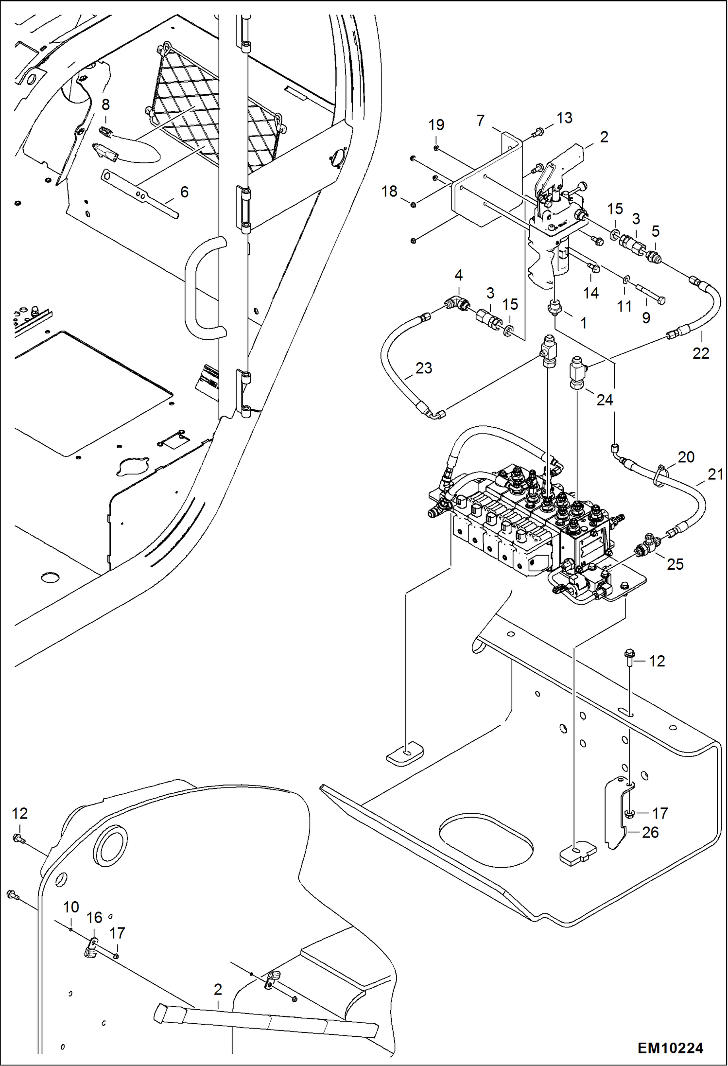 Схема запчастей Bobcat T40140 - EMERGENCY PUMP ACCESSORIES & OPTIONS