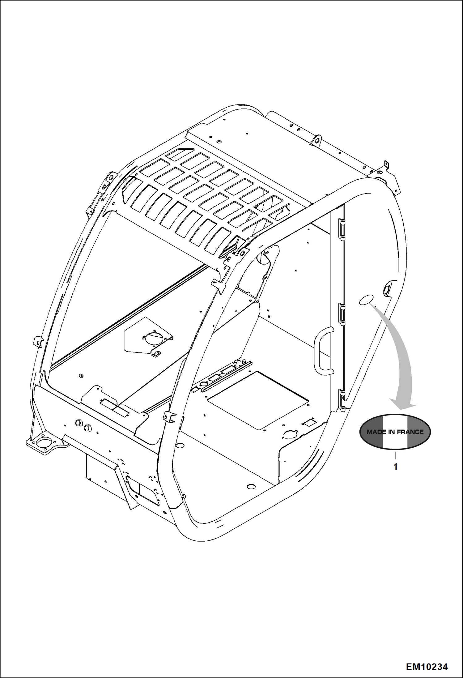 Схема запчастей Bobcat T40140 - LOCAL LEGISLATION COMPLIANCE SET (France) (B33H11001 & Above) ACCESSORIES & OPTIONS