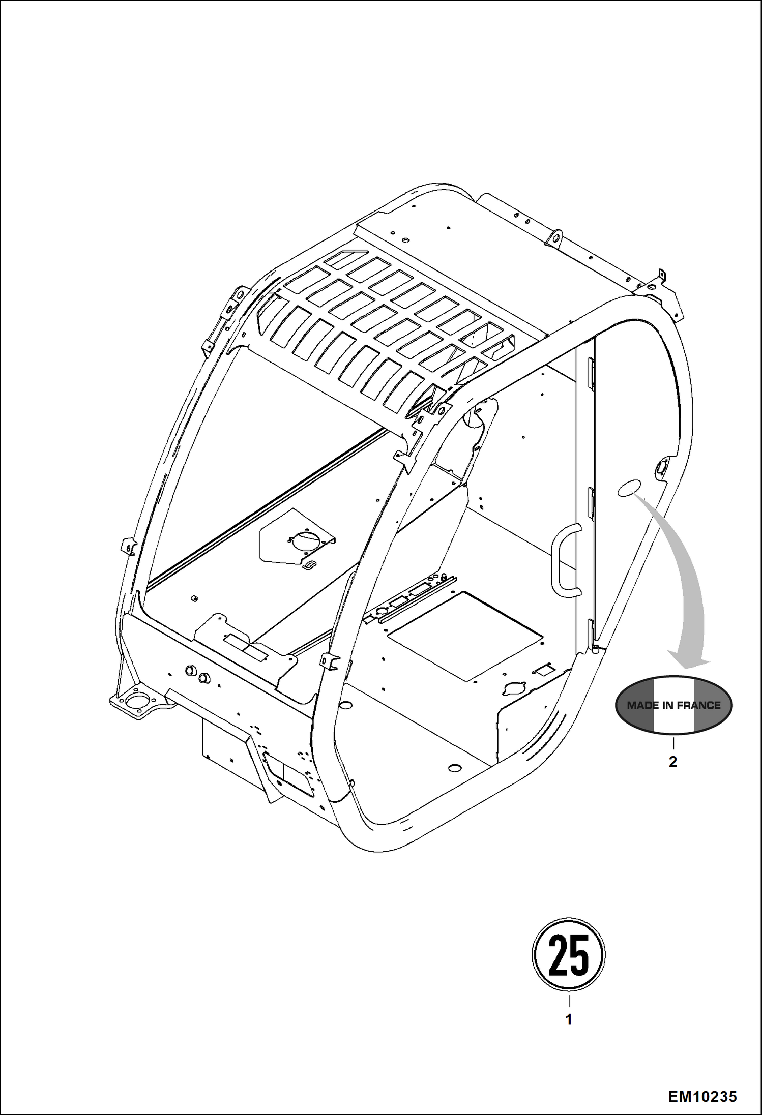 Схема запчастей Bobcat T40140 - LOCAL LEGISLATION COMPLIANCE SET (France) (25 km/h) (B33H11001 & Above) ACCESSORIES & OPTIONS