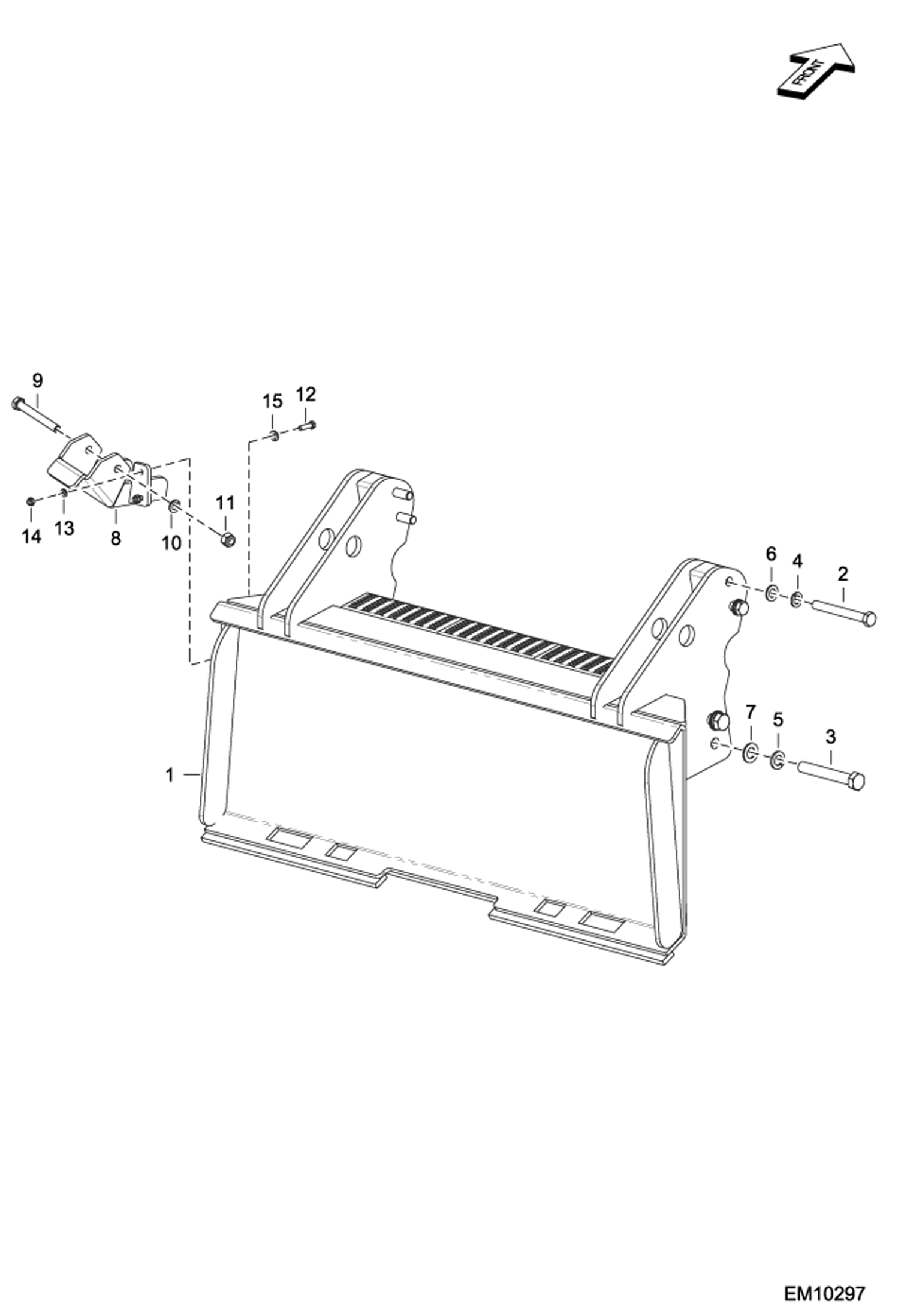 Схема запчастей Bobcat FORESTRY CUTTER - MOUNTING FRAME (AD8900200 & Above) Loader FRC150 (EMEA Only)