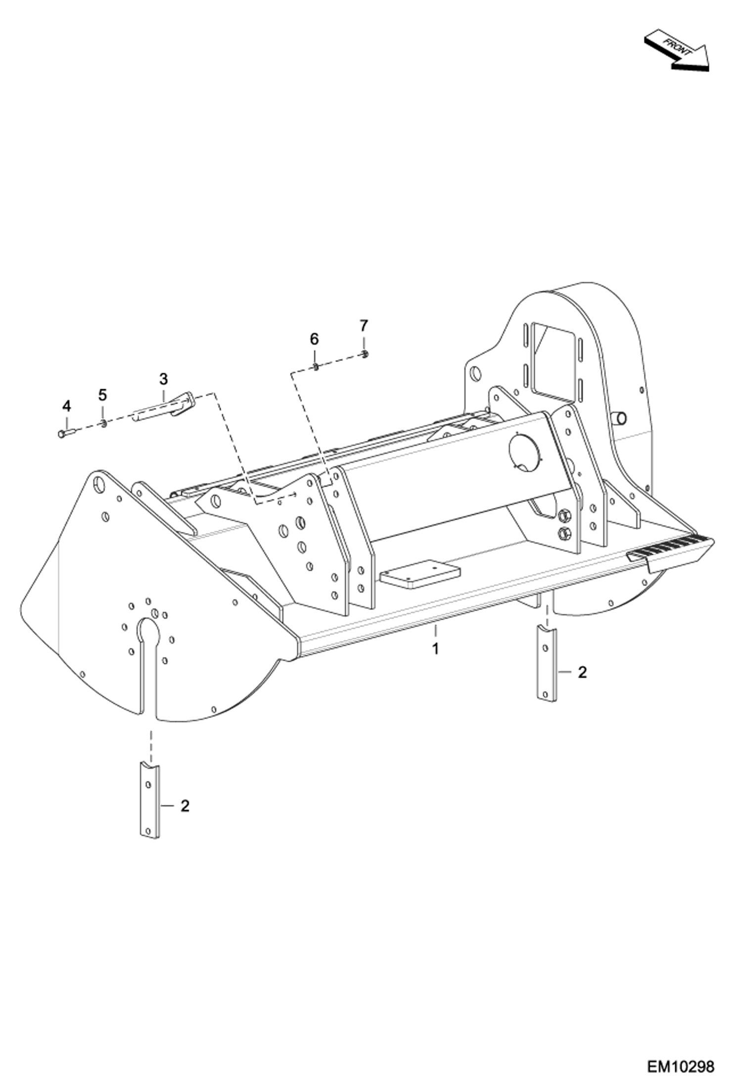 Схема запчастей Bobcat FORESTRY CUTTER - FRAME (AD8900200 & Above) Loader FRC150 (EMEA Only)