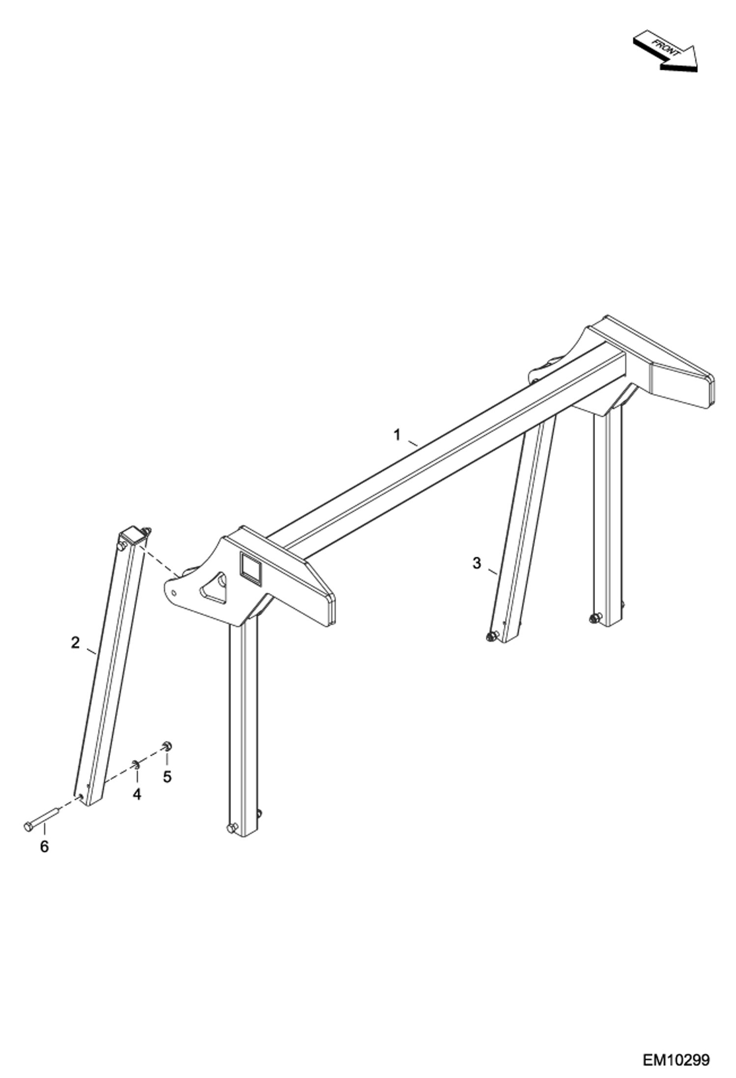 Схема запчастей Bobcat FORESTRY CUTTER - PUSH BAR (AD8900200 & Above) Loader FRC150 (EMEA Only)