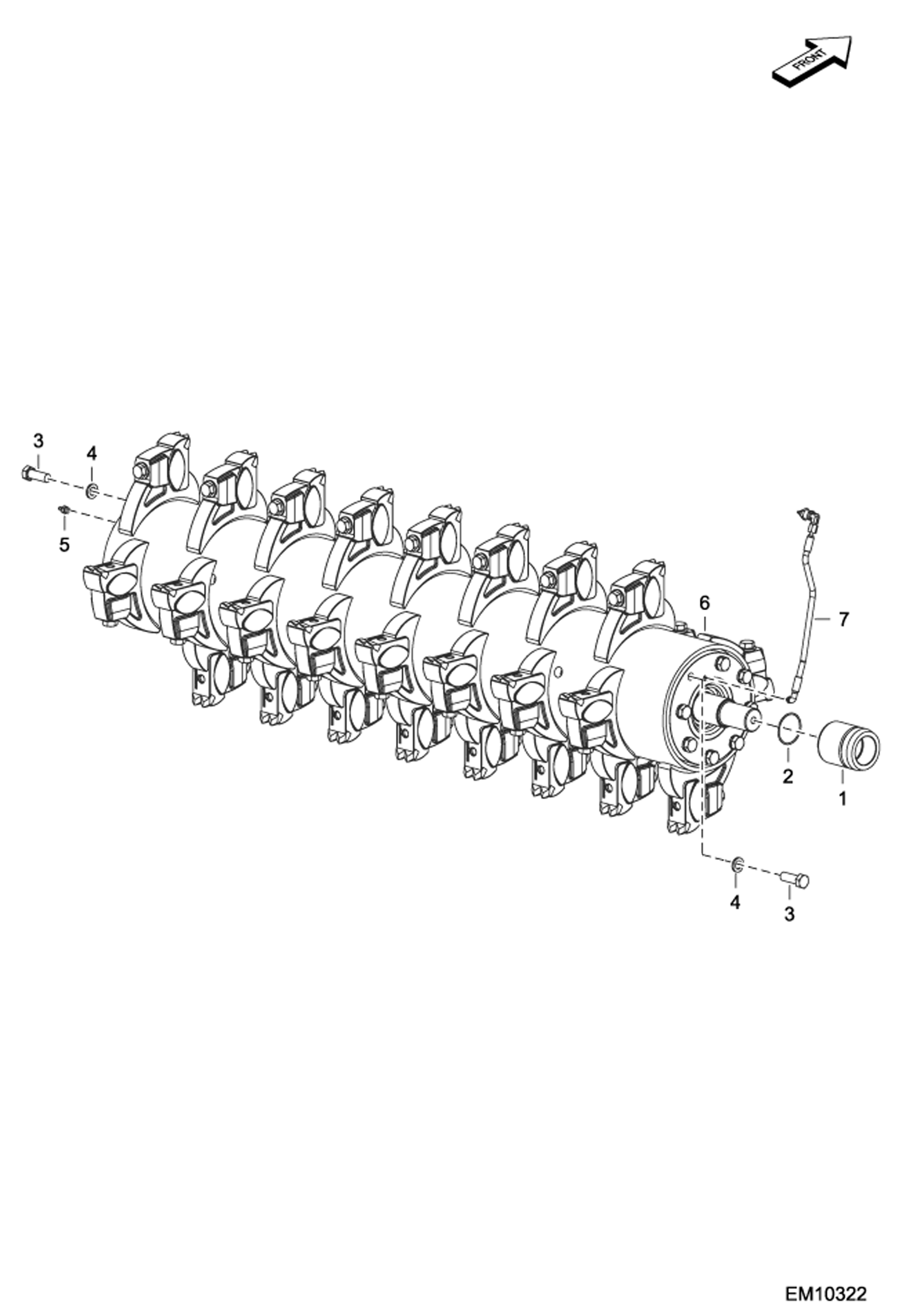 Схема запчастей Bobcat FORESTRY CUTTER - ROTOR INSTALLATION (AD8900201 & Above) Loader FRC150 (EMEA Only)