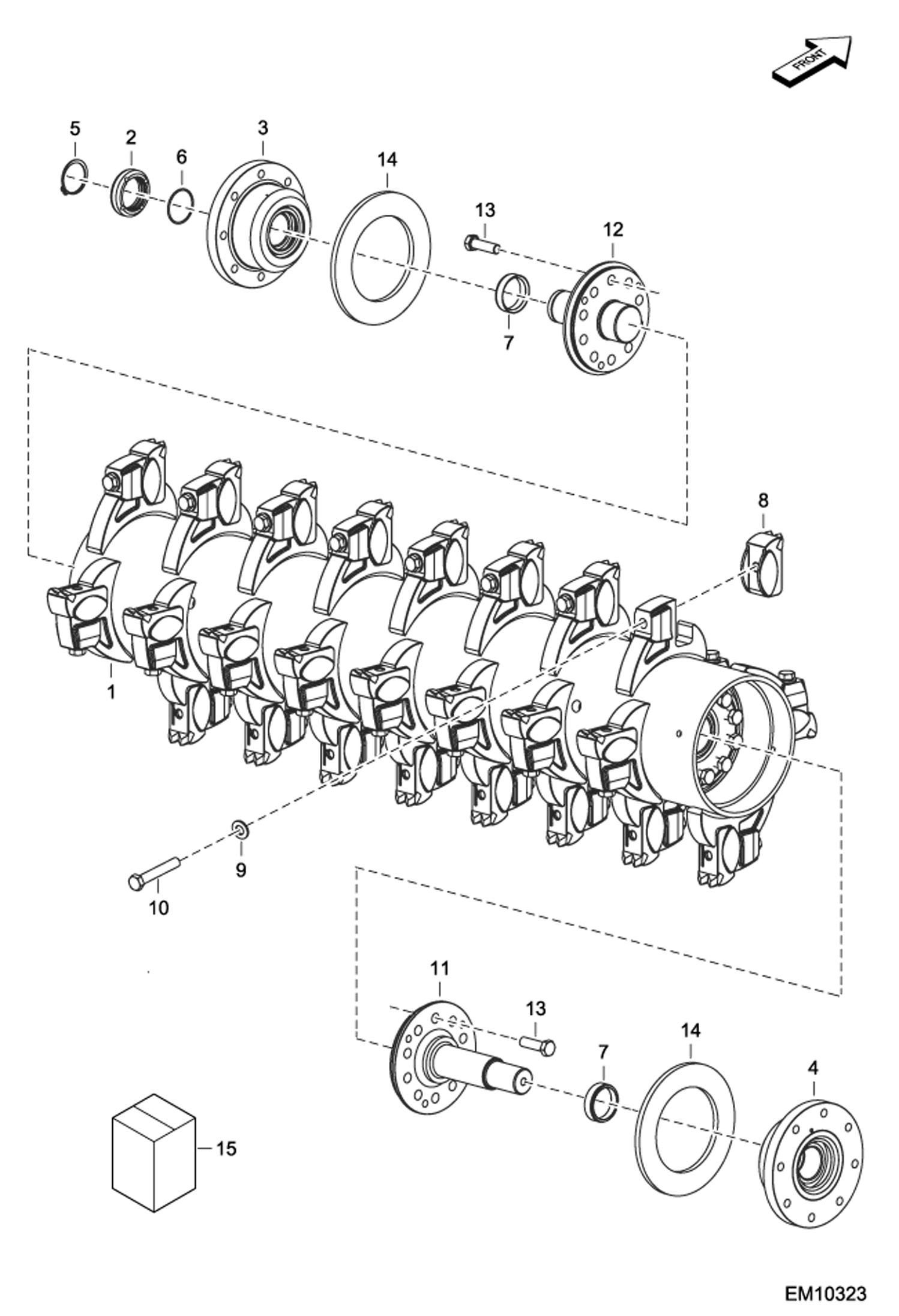 Схема запчастей Bobcat FORESTRY CUTTER - ROTOR ASSY (AD8900201 & Above) Loader FRC150 (EMEA Only)