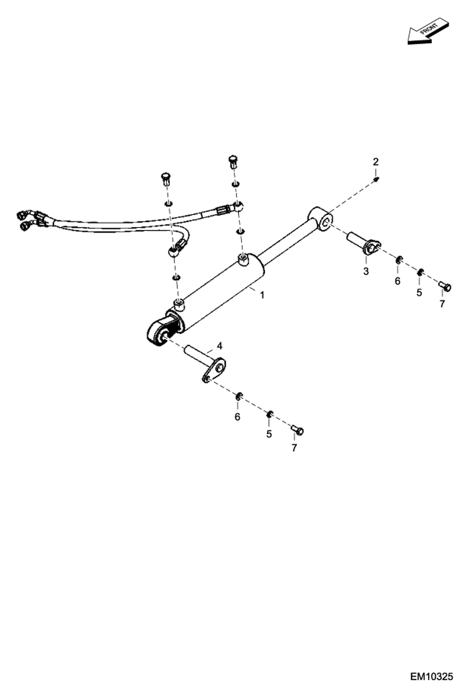 Схема запчастей Bobcat FORESTRY CUTTER - HYDRAULIC SYSTEM (Cylinder) (AD8900200 & Above) Loader FRC150 (EMEA Only)