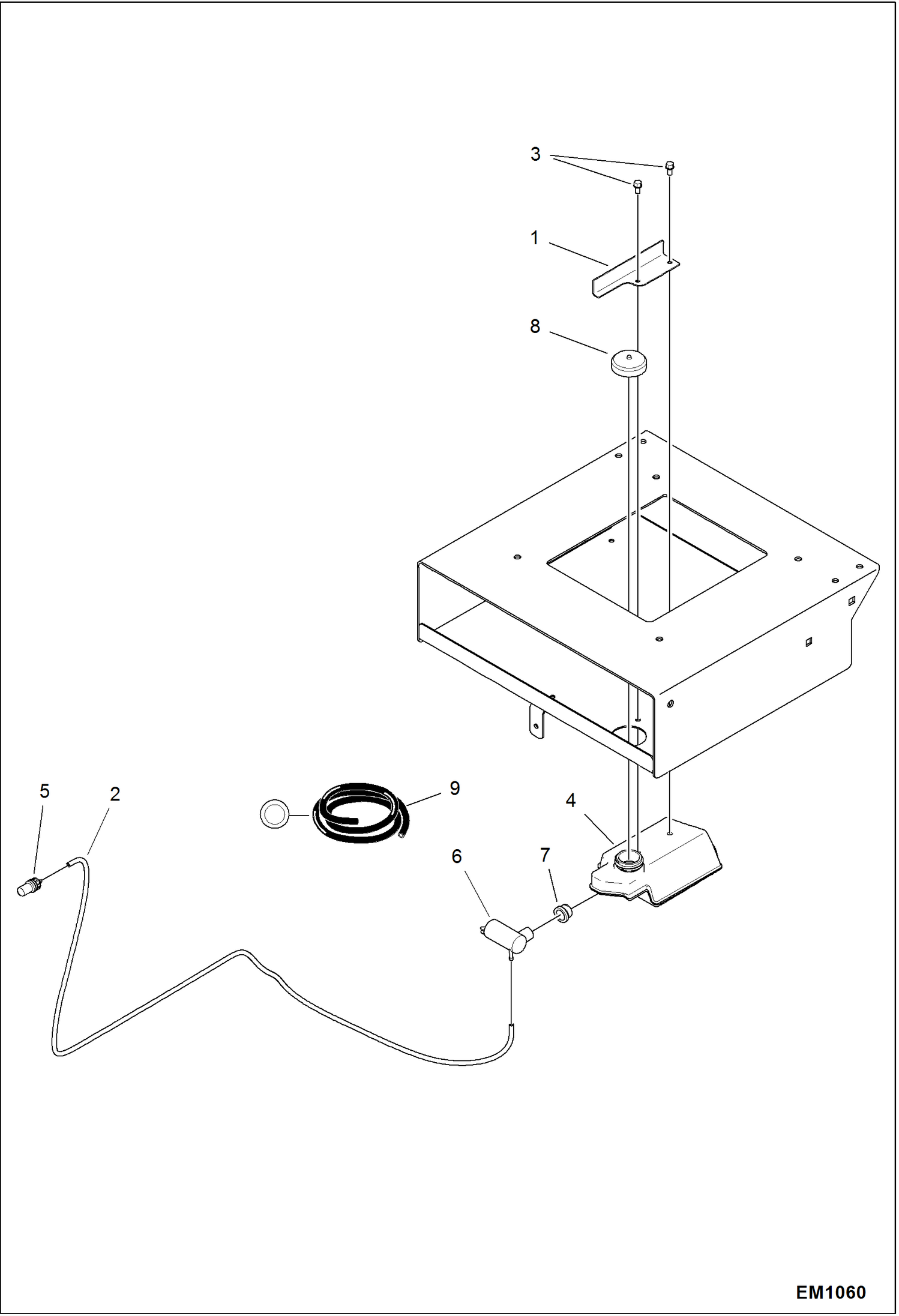 Схема запчастей Bobcat 319 - WINDOW WASHER MAIN FRAME