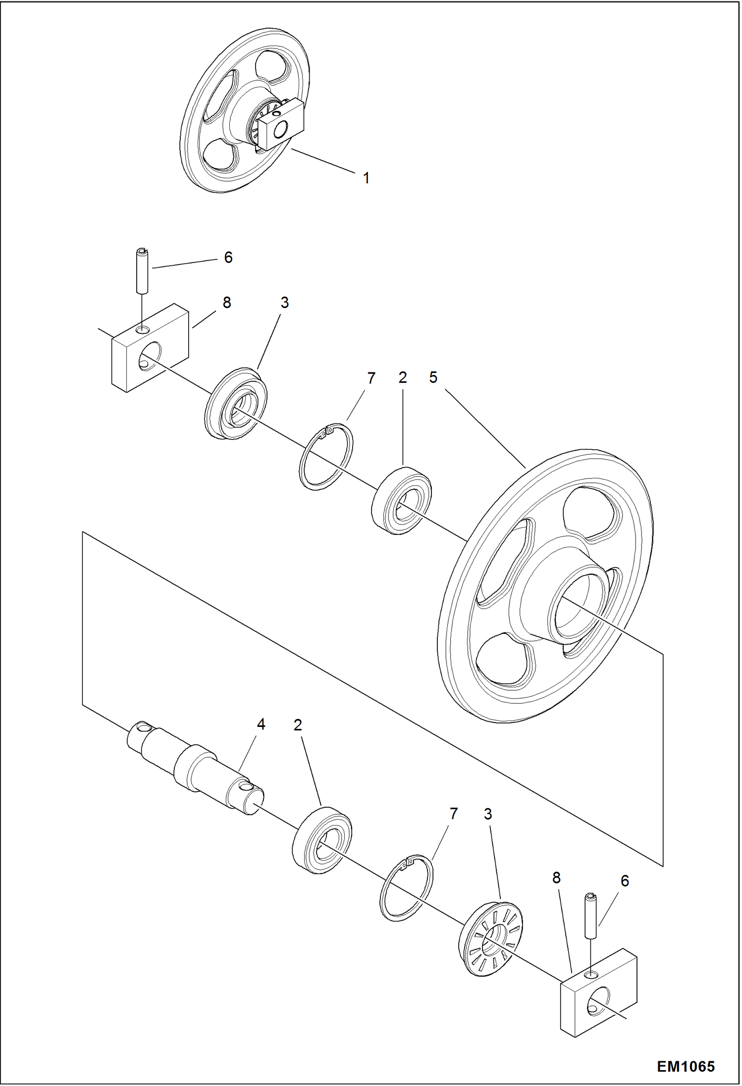 Схема запчастей Bobcat 319 - IDLER ASSY UNDERCARRIAGE