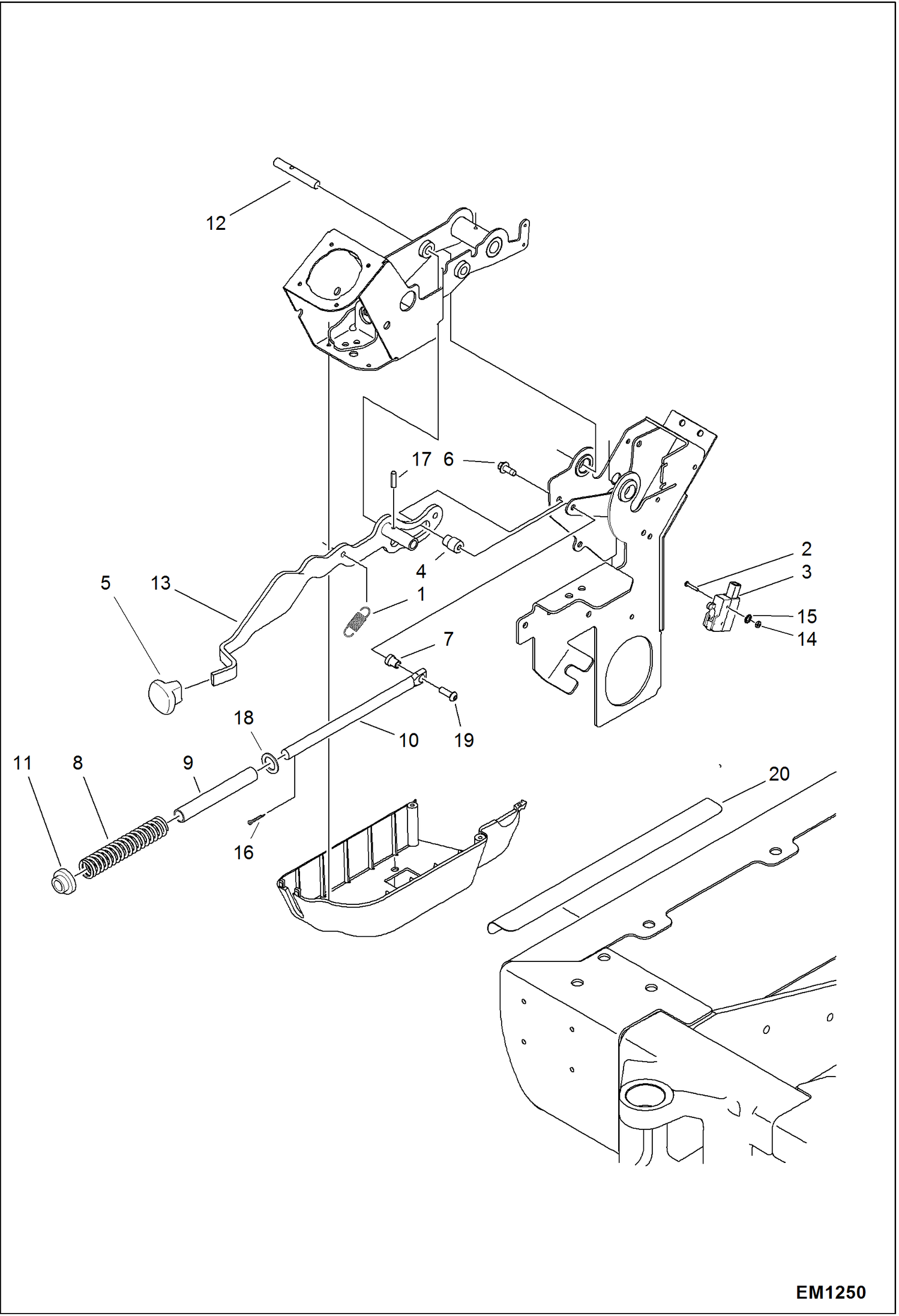 Схема запчастей Bobcat 319 - RH ENTRY ACCESSORIES & OPTIONS