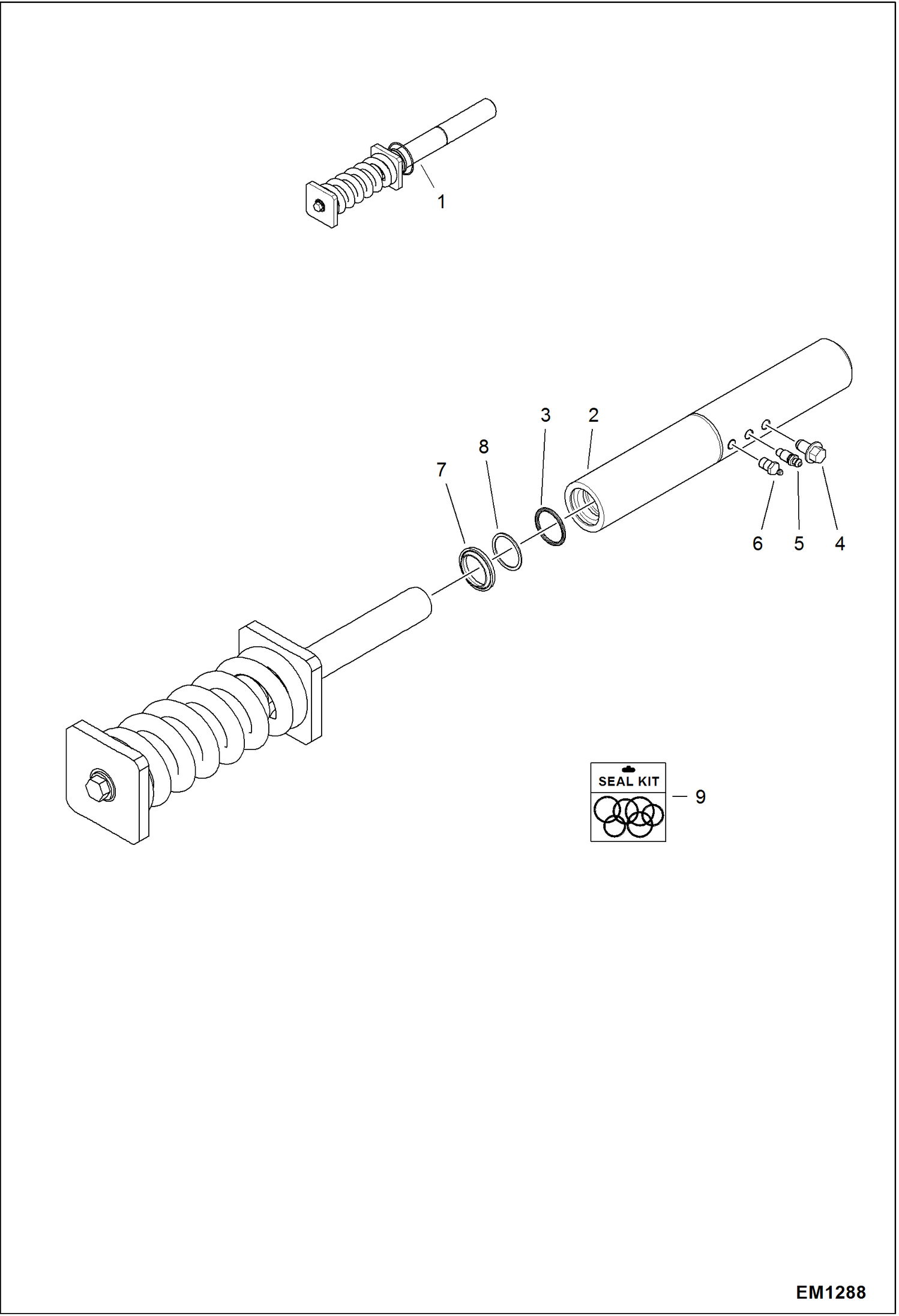 Схема запчастей Bobcat 321 - TRACK TENSIONER UNDERCARRIAGE