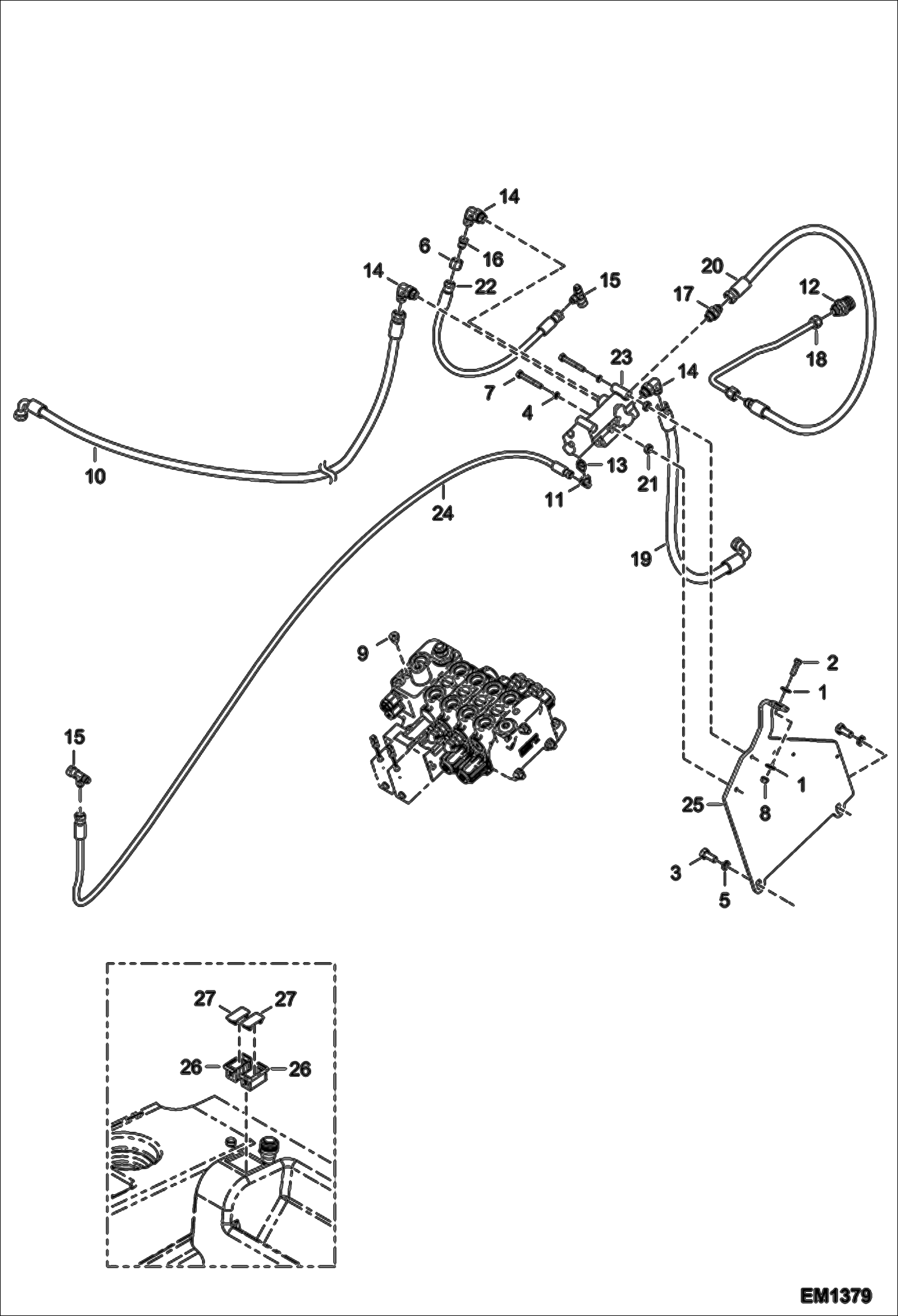 Схема запчастей Bobcat T2556 - TRAILER BRAKE (S/N A8FR11001 - 13003, A8G311001 - 13000) ACCESSORIES & OPTIONS