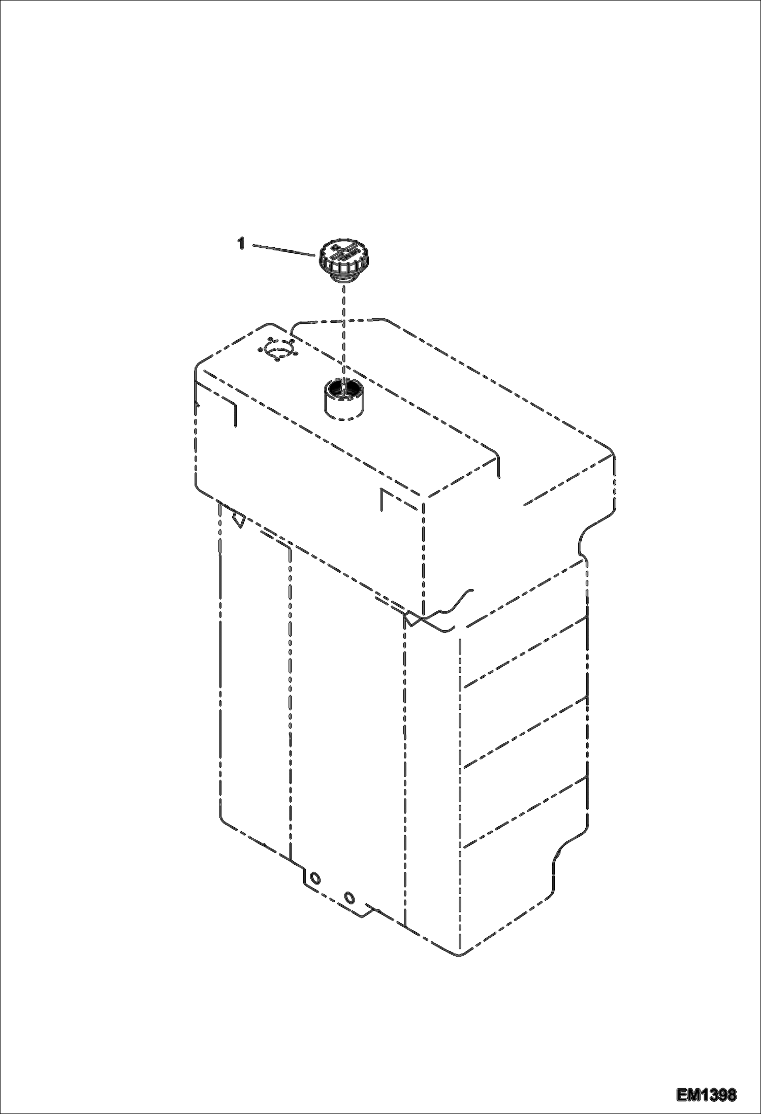 Схема запчастей Bobcat V518 - FUEL CAP (W/Lock) ACCESSORIES & OPTIONS