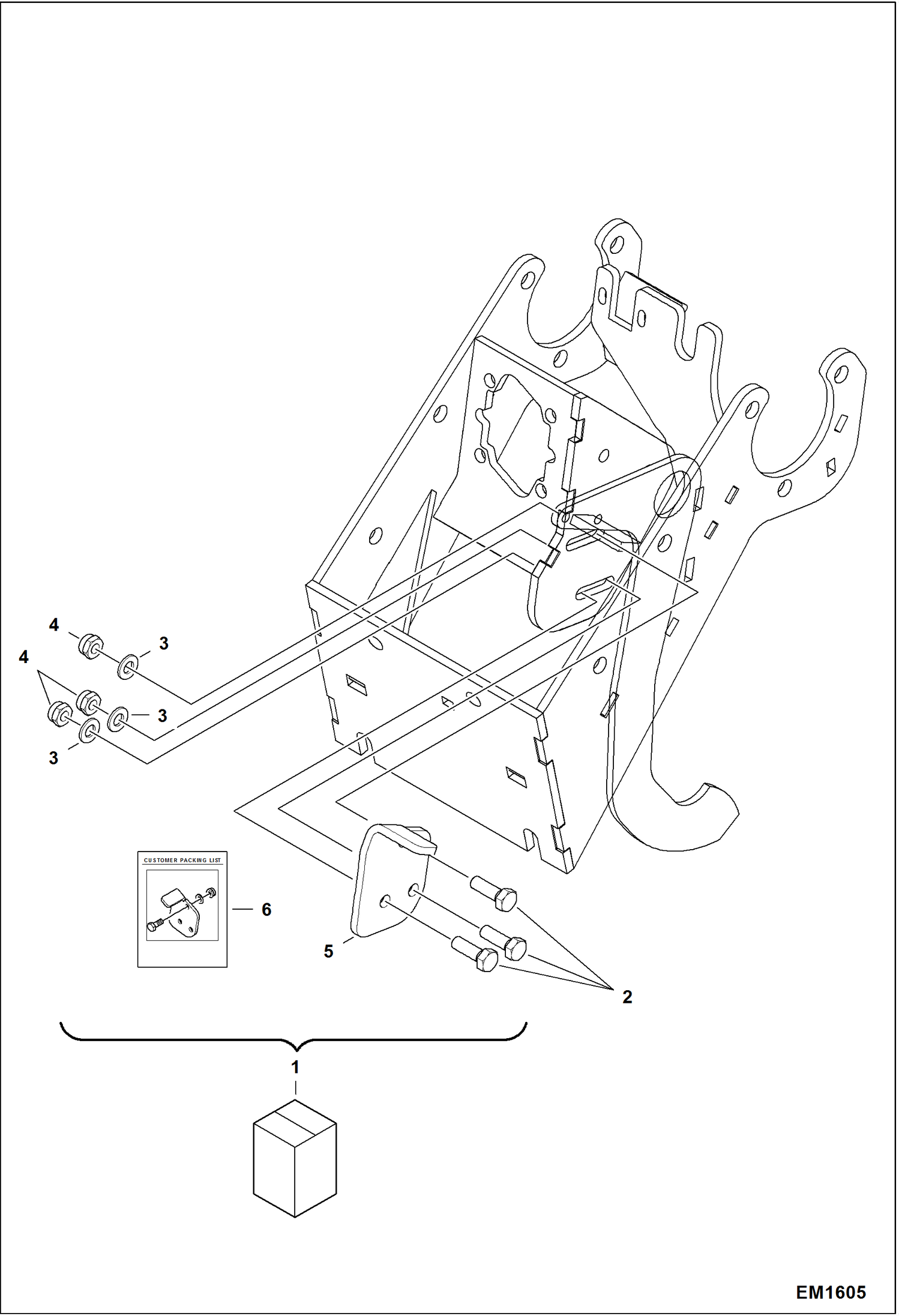 Схема запчастей Bobcat T2250 - ACCELERATOR PEDAL STOP KIT ACCESSORIES & OPTIONS