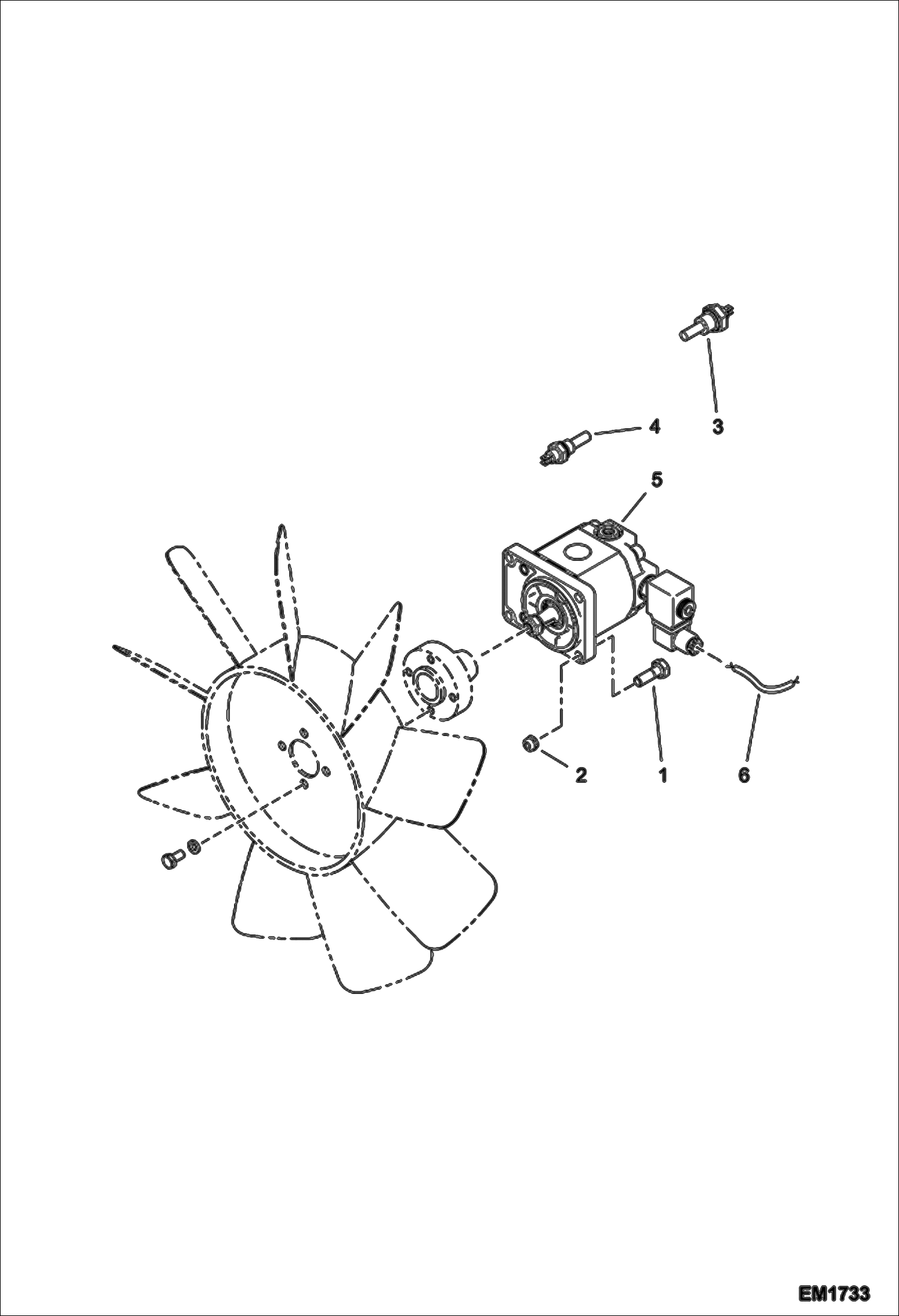 Схема запчастей Bobcat T40140 - COOLING FAN CIRCUIT (2 Speed) ACCESSORIES & OPTIONS