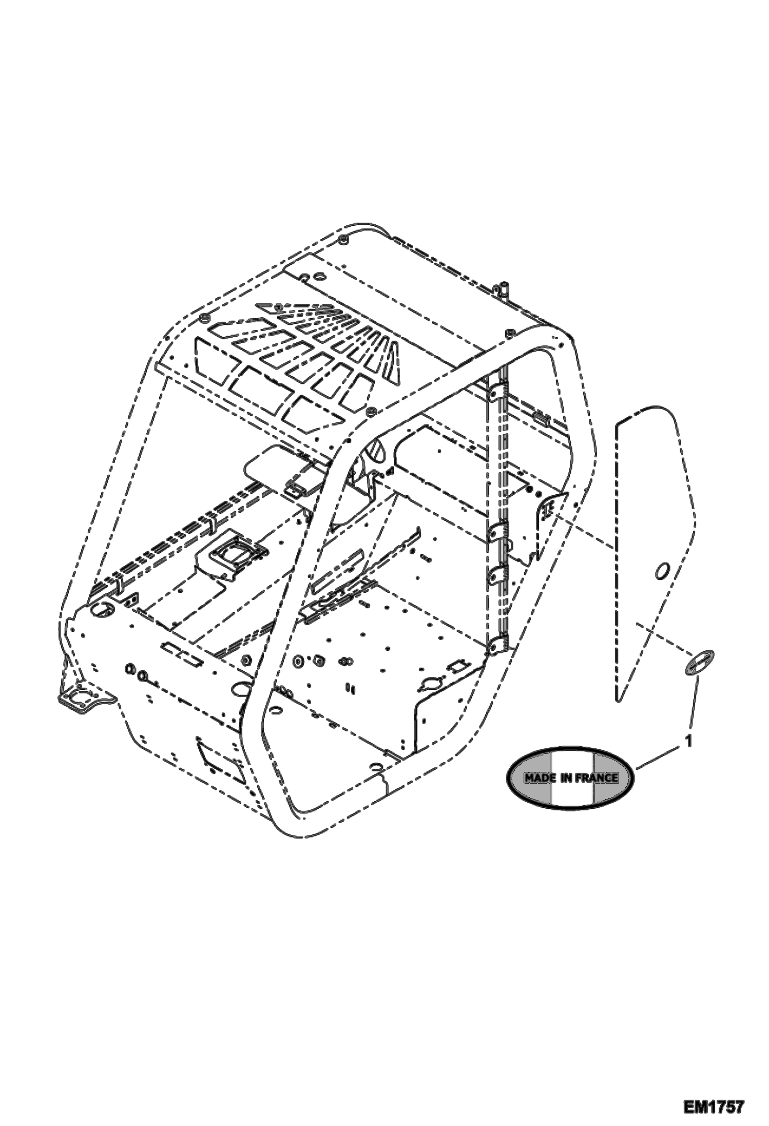 Схема запчастей Bobcat T2556 - LOCAL LEGISLATION COMPLIANCE SET (France) ACCESSORIES & OPTIONS