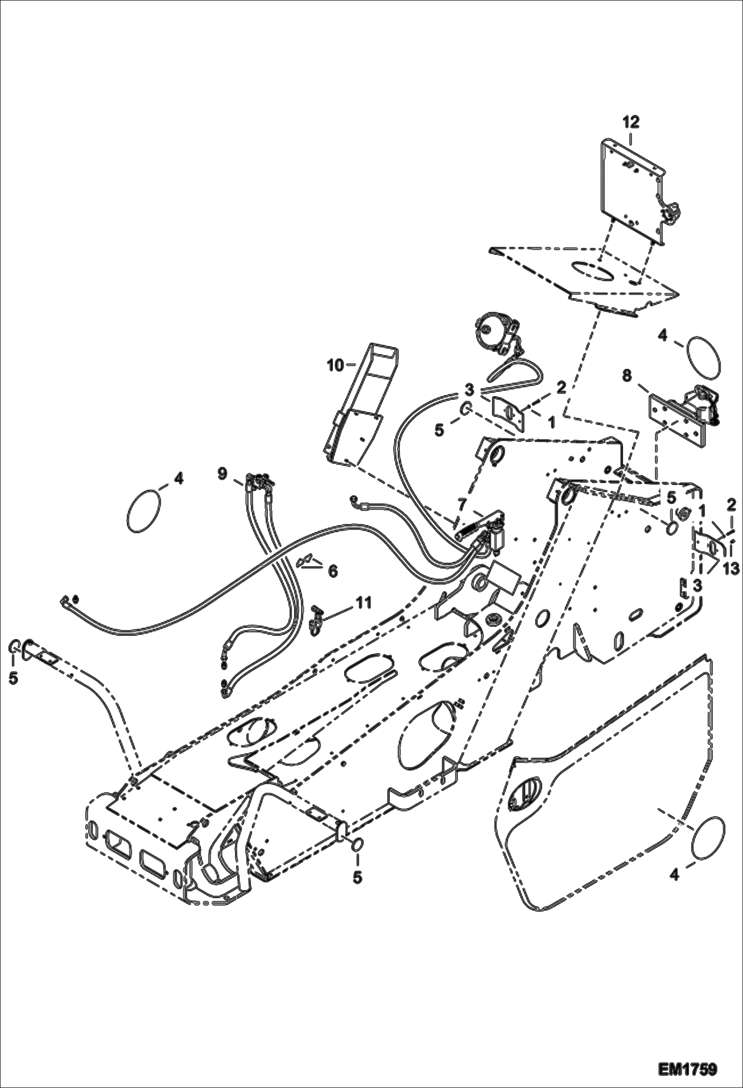 Схема запчастей Bobcat T2556 - LOCAL LEGISLATION COMPLIANCE SET (Germany) ACCESSORIES & OPTIONS