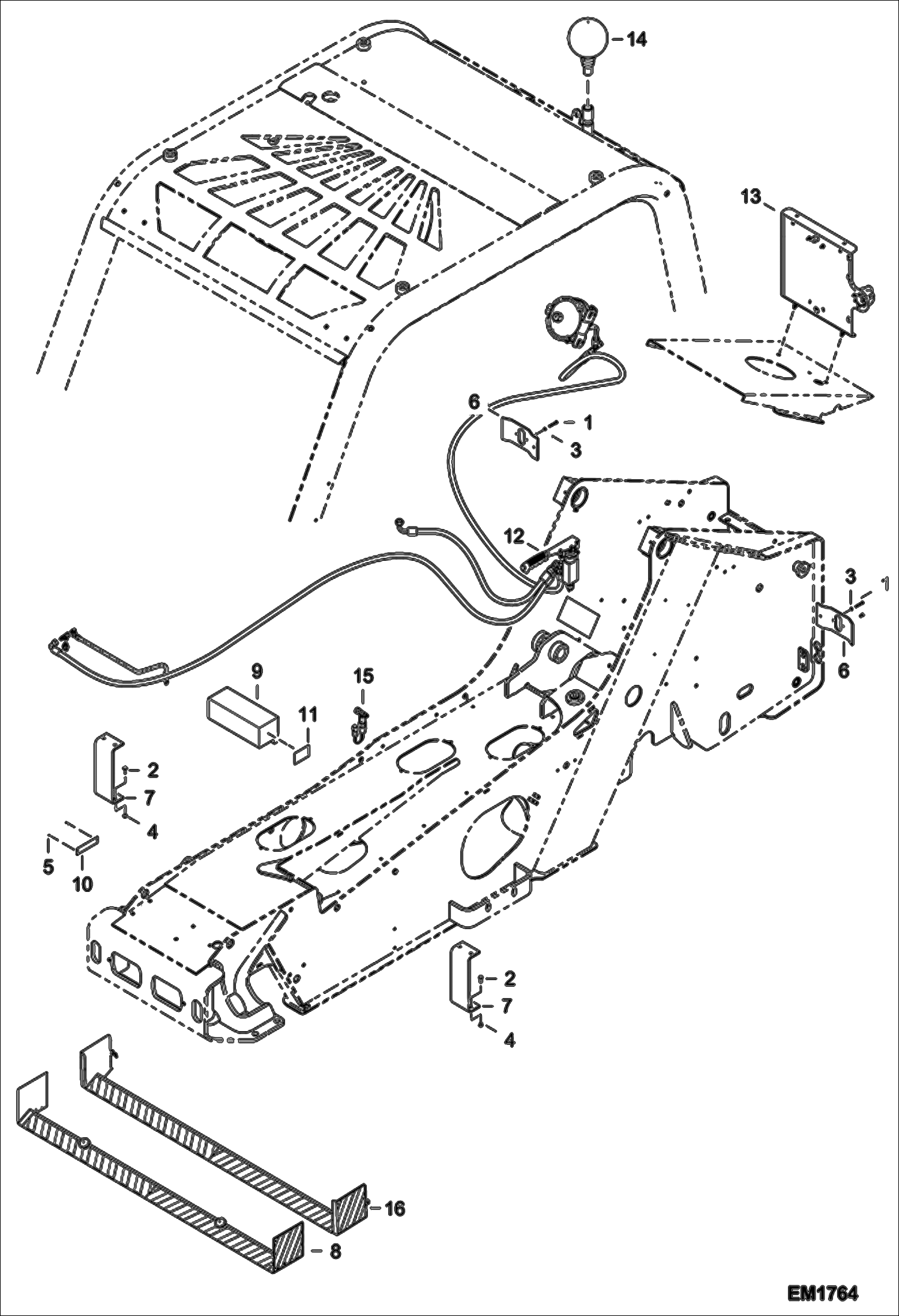 Схема запчастей Bobcat T2556 - LOCAL LEGISLATION COMPLIANCE SET (Italy TP Version) ACCESSORIES & OPTIONS