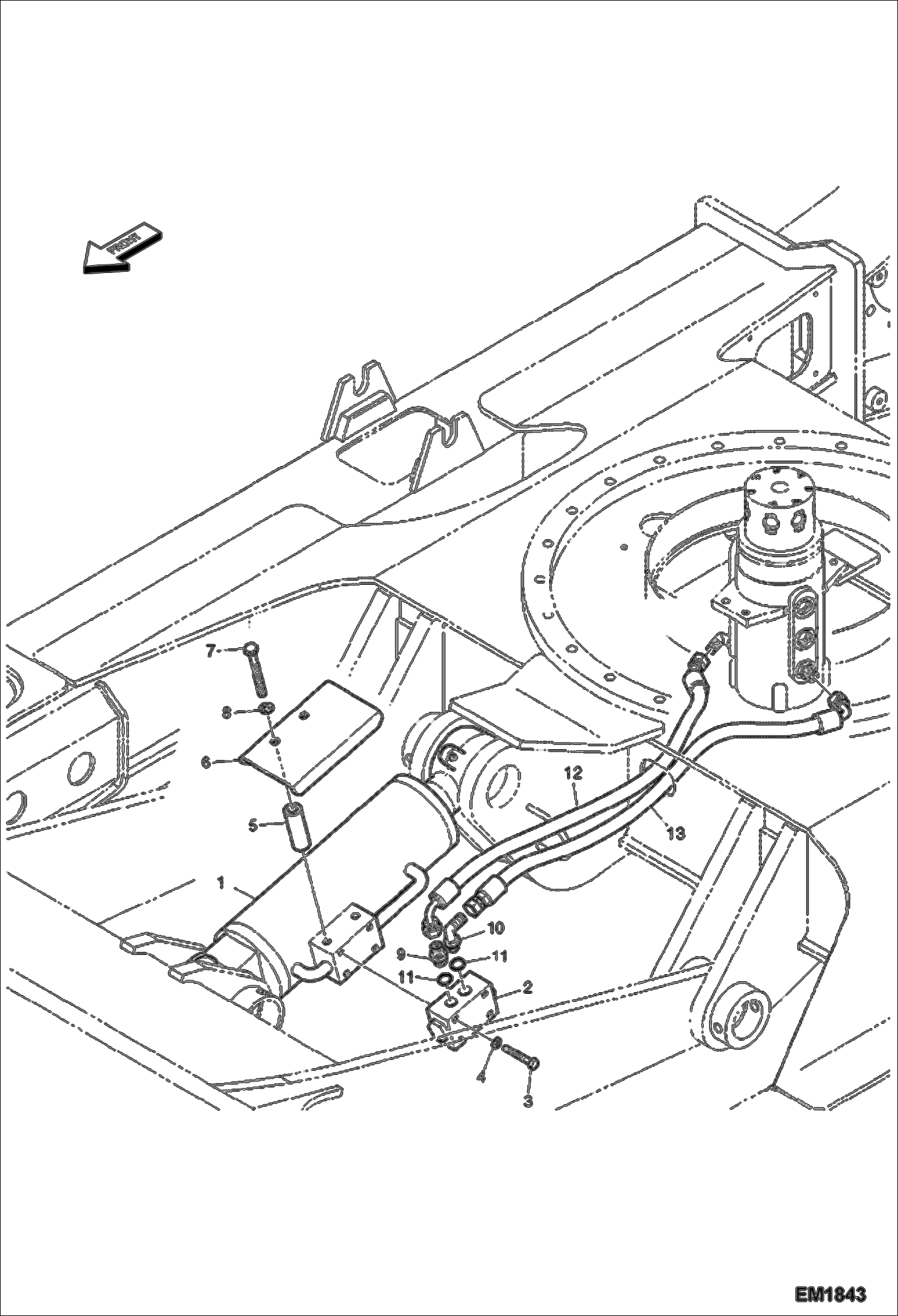 Схема запчастей Bobcat E60 - HYDRAULIC CIRCUITRY (Lower/Blade W/Lock Valve) (Optional) HYDRAULIC SYSTEM