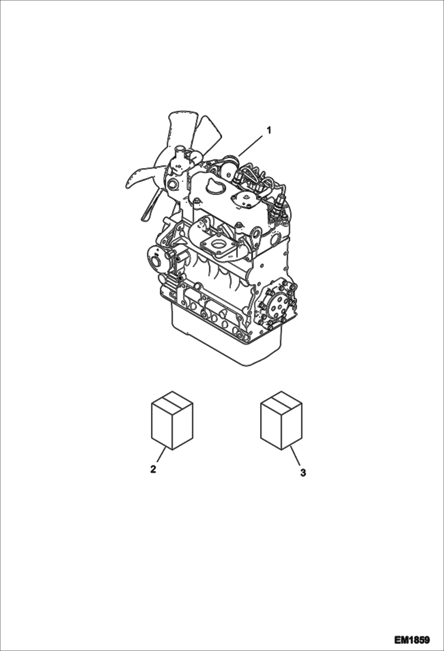 Схема запчастей Bobcat 321 - ENGINE & GASKET KITS POWER UNIT