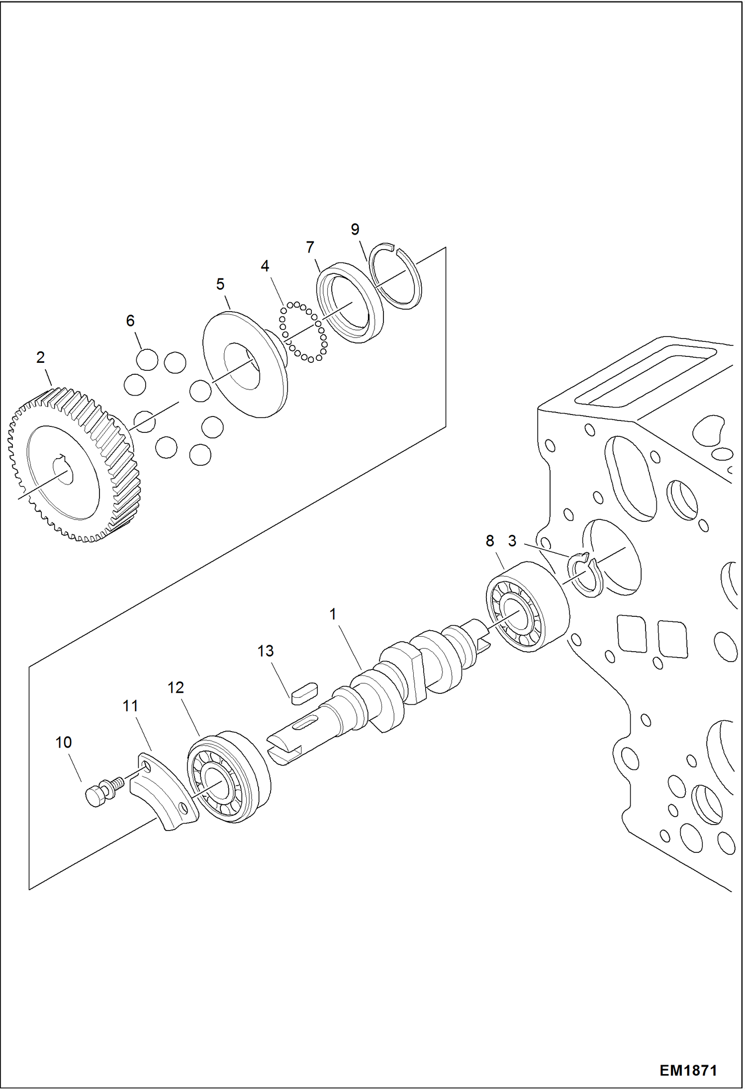 Схема запчастей Bobcat 319 - FUEL CAMSHAFT POWER UNIT