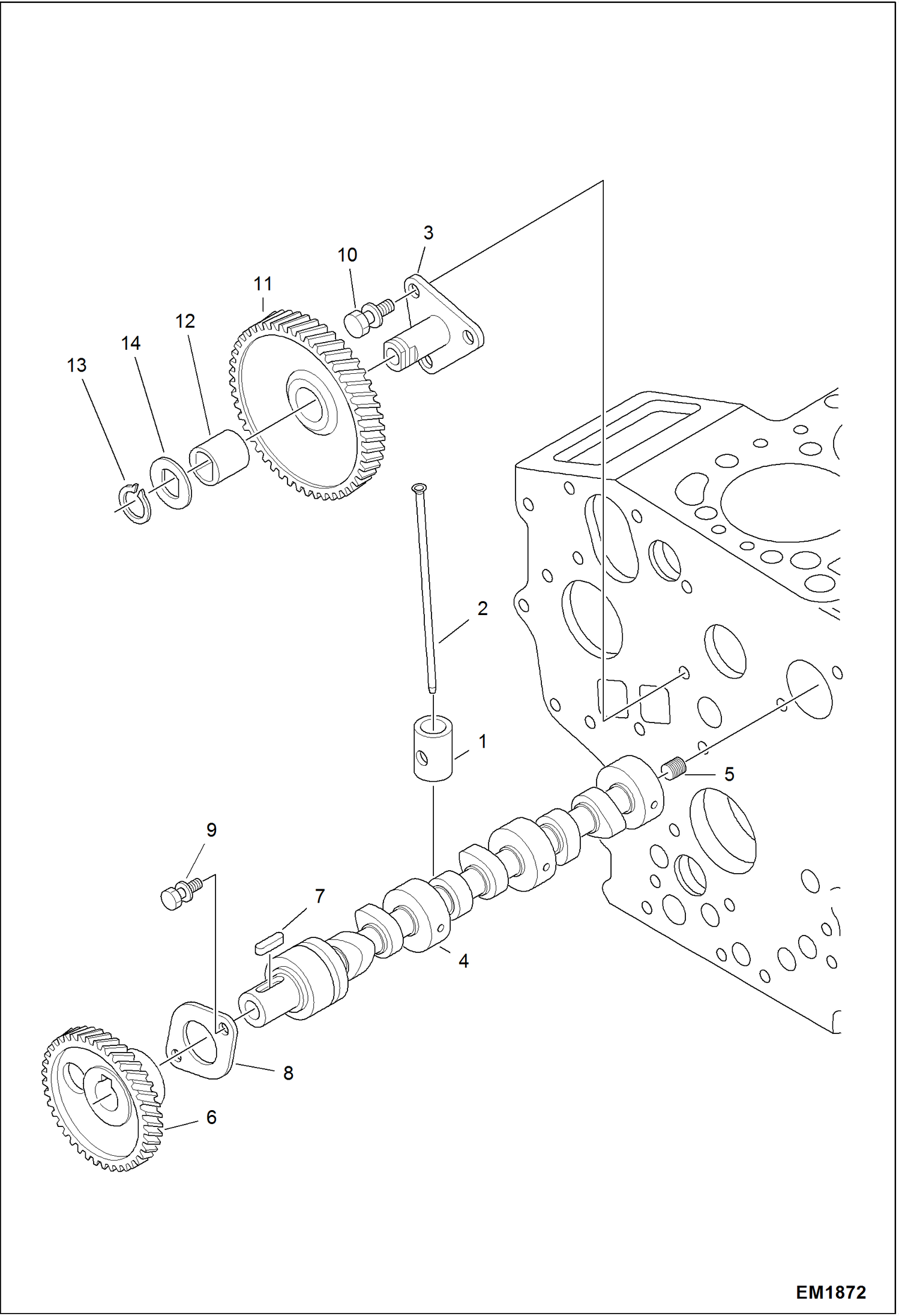 Схема запчастей Bobcat 319 - CAMSHAFT POWER UNIT