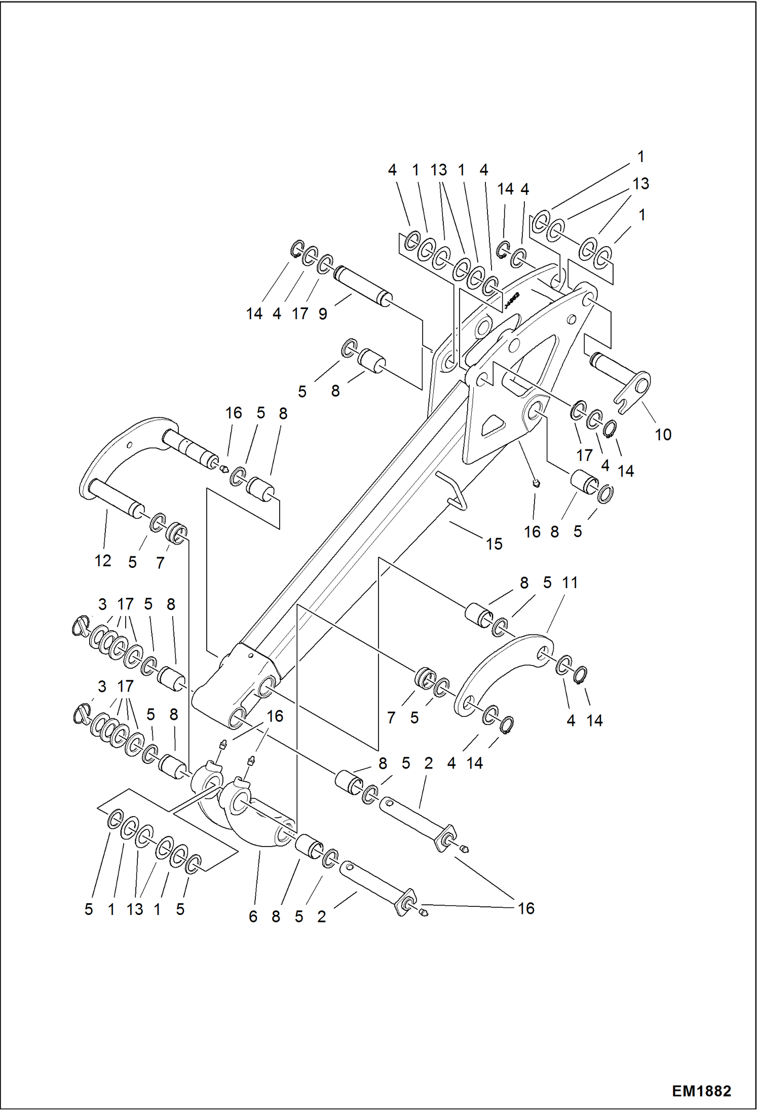 Схема запчастей Bobcat 319 - ARM (Long) ACCESSORIES & OPTIONS