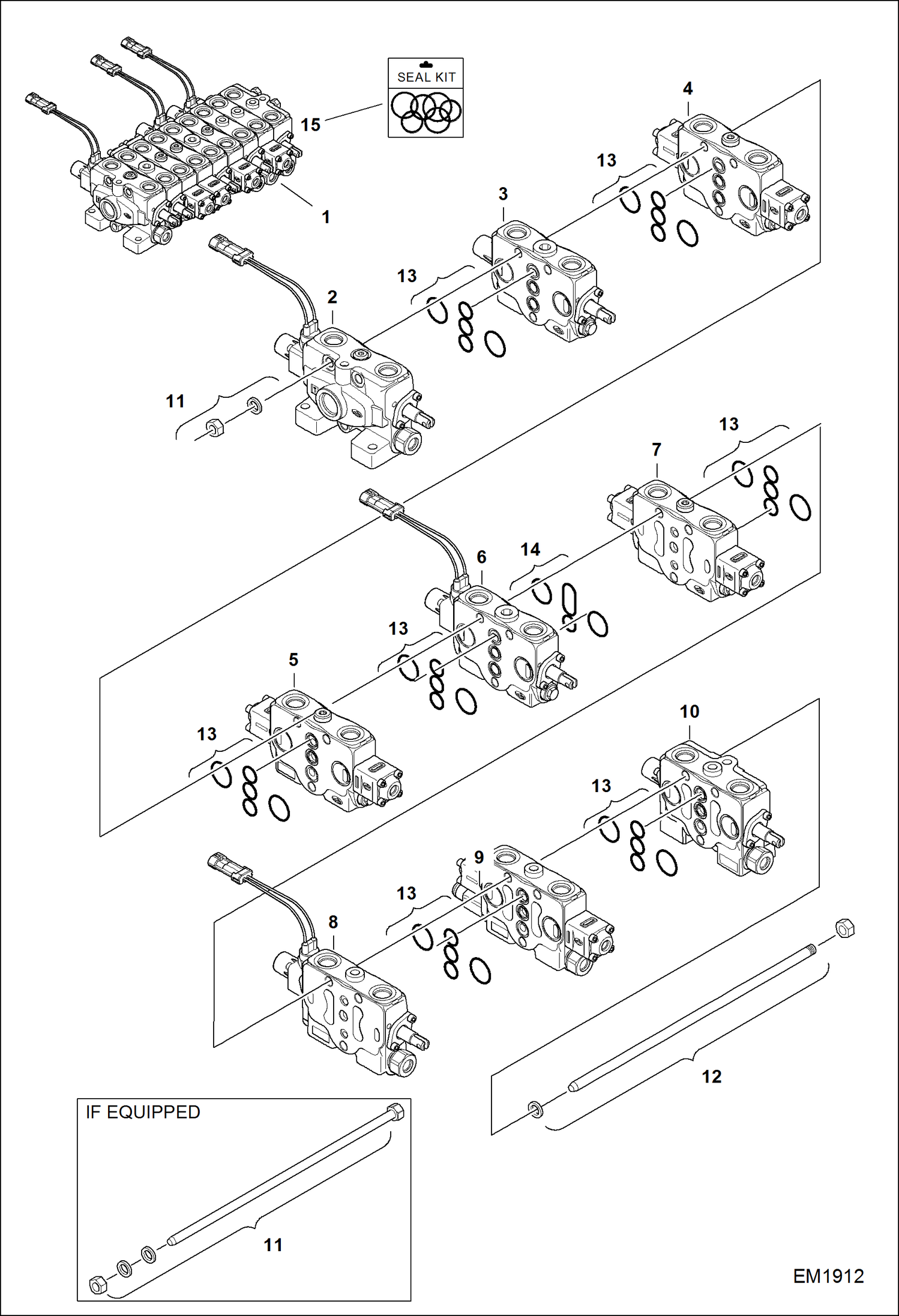 Схема запчастей Bobcat 321 - CONTROL VALVE HYDRAULIC SYSTEM