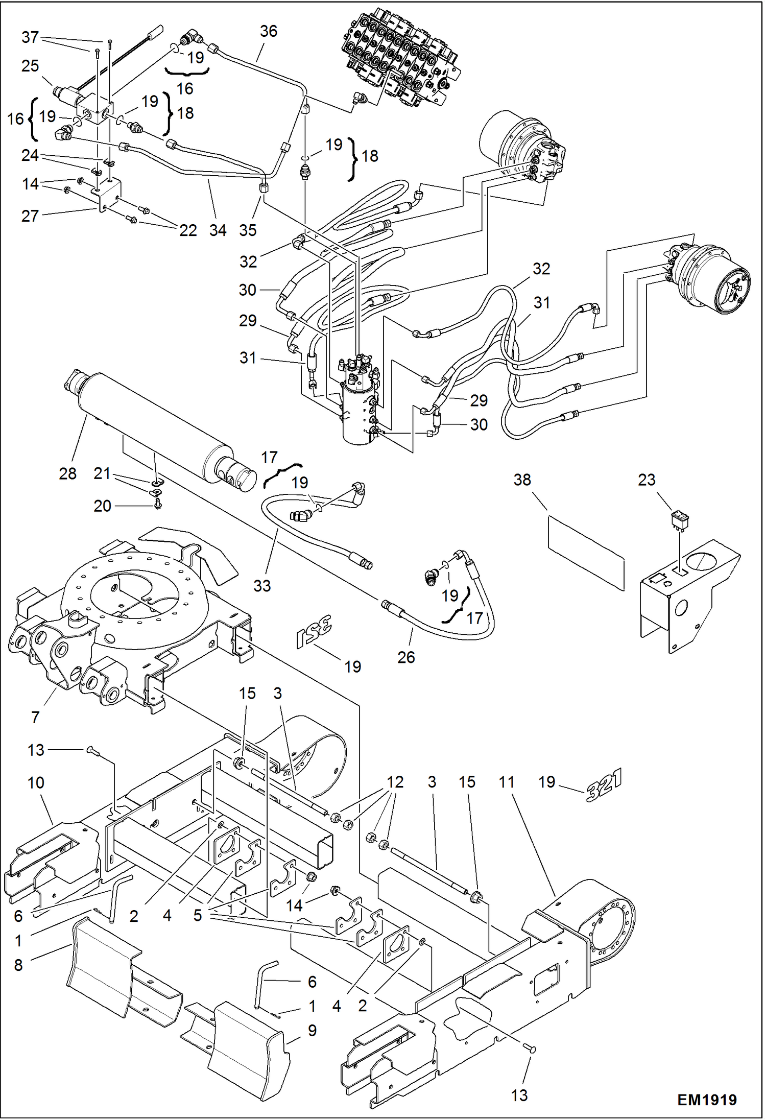 Схема запчастей Bobcat 321 - EXPANDABLE UNDERCARRIAGE ACCESSORIES & OPTIONS