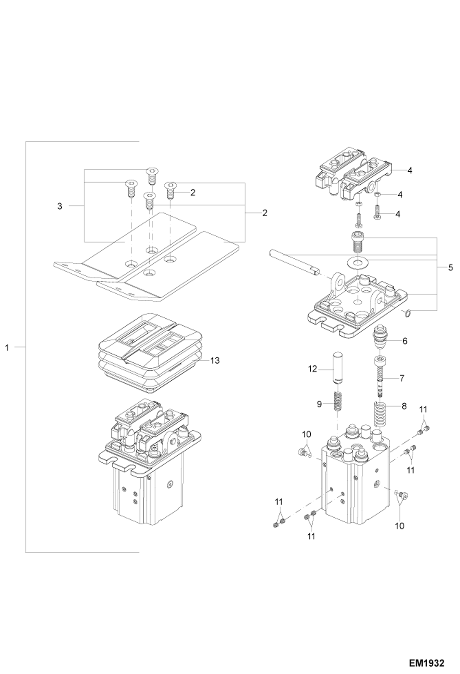 Схема запчастей Bobcat 442 - PILOT-OPERATED VALVE - TRAVEL (S/N ADBR11001 - 11168, ADBS11001 - 11168) HYDRAULIC SYSTEM