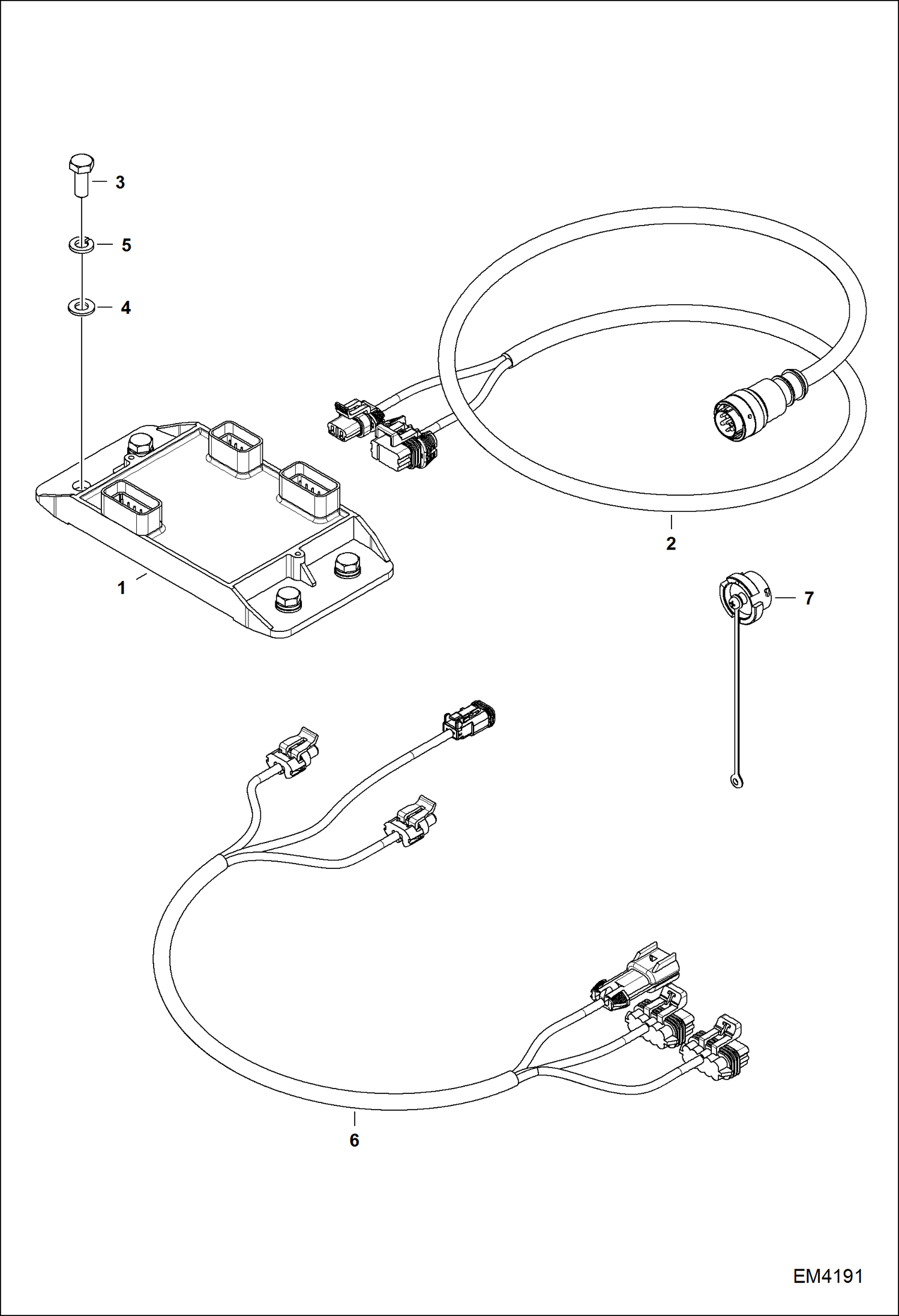 Схема запчастей Bobcat FORESTRY CUTTER - ELECTRICAL SYSTEM Loader FRC150 (EMEA Only)