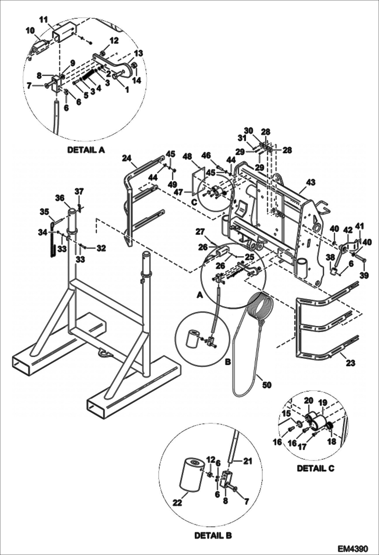 Схема запчастей Bobcat HOISTING WINCH - HOISTING WINCH TELESCOPIC - EMEA Only