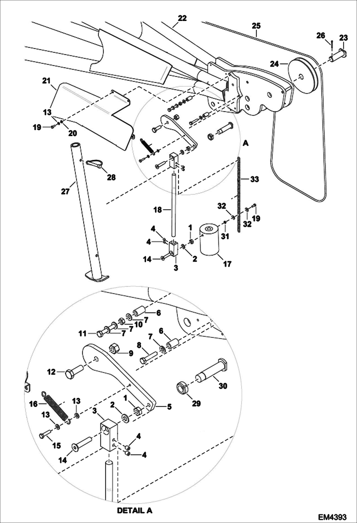 Схема запчастей Bobcat HOISTING WINCH - PULLEY PARTS & BOOM WINCH TELESCOPIC - EMEA Only