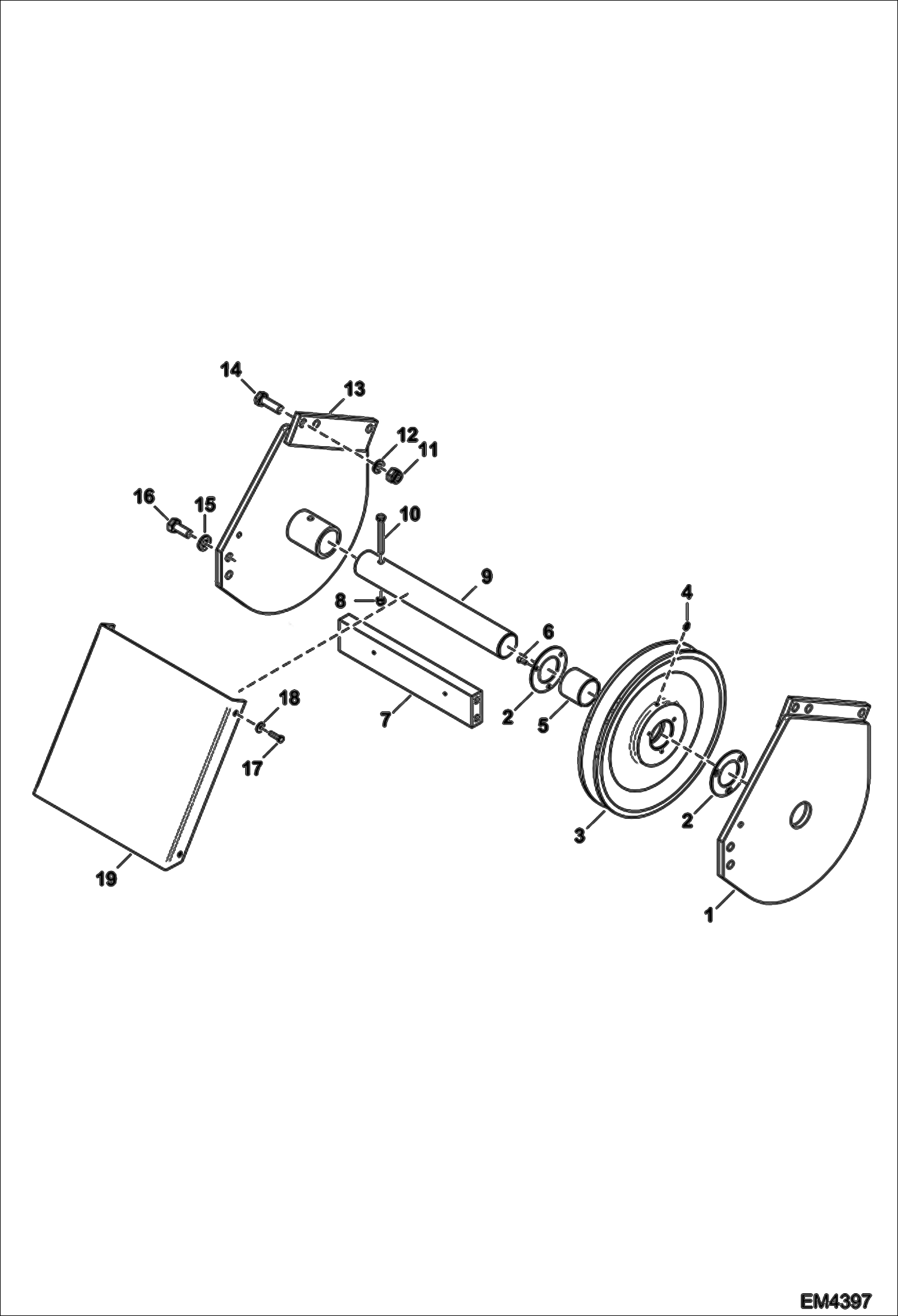 Схема запчастей Bobcat HOISTING WINCH - PULLEY TELESCOPIC - EMEA Only