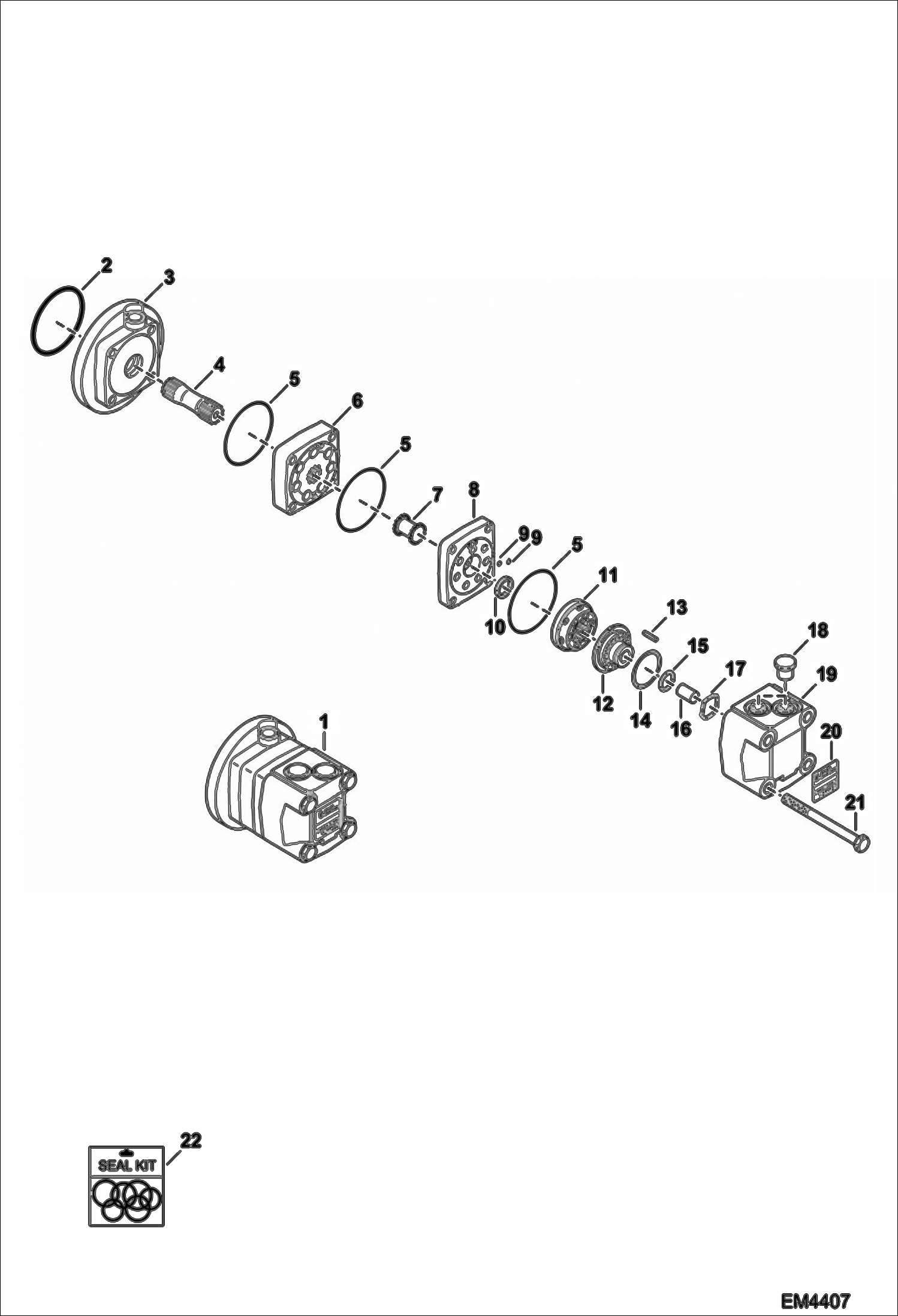 Схема запчастей Bobcat HOISTING WINCH - MOTOR TELESCOPIC - EMEA Only