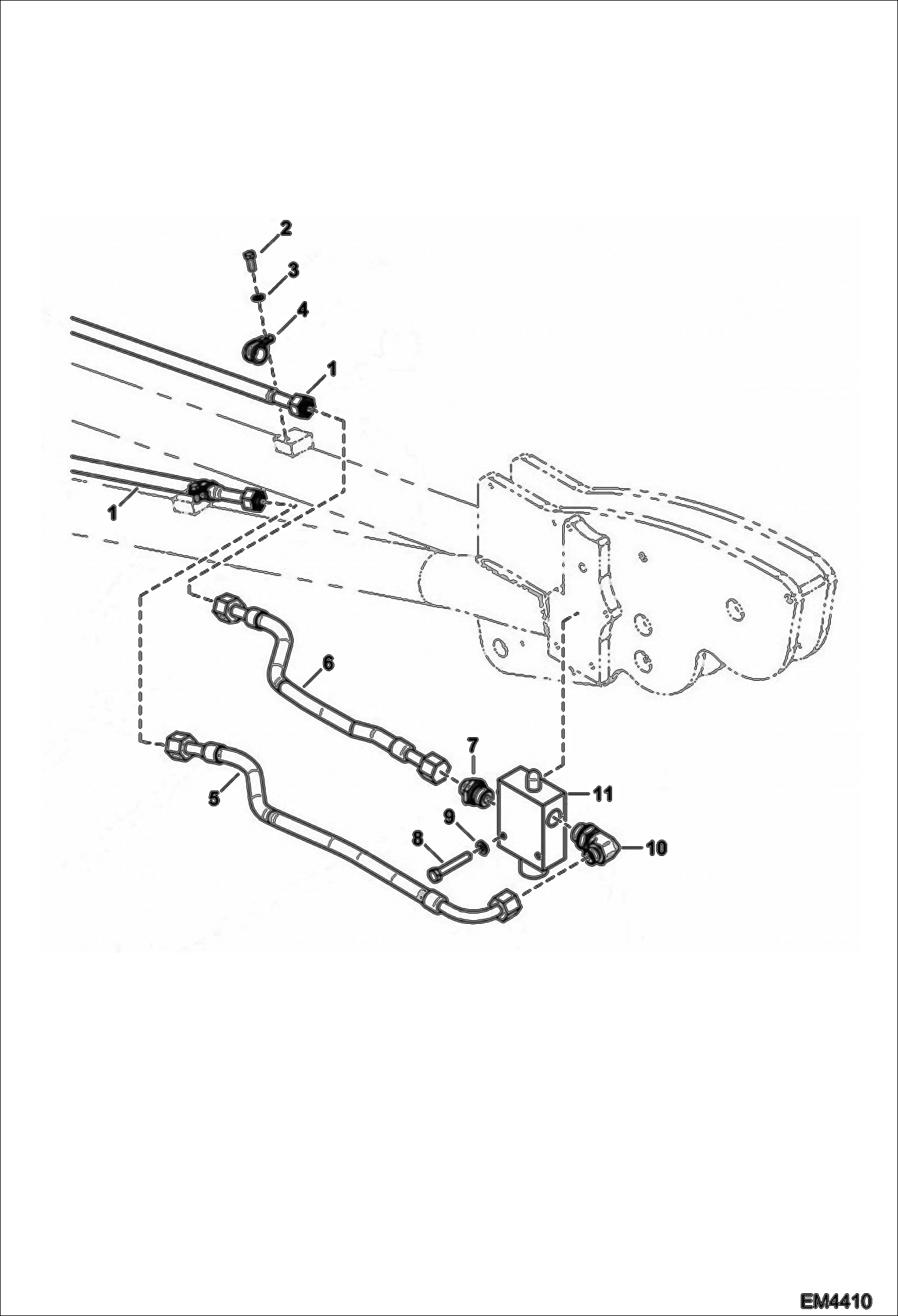 Схема запчастей Bobcat HOISTING WINCH - HYDRAULIC SYSTEM TELESCOPIC - EMEA Only