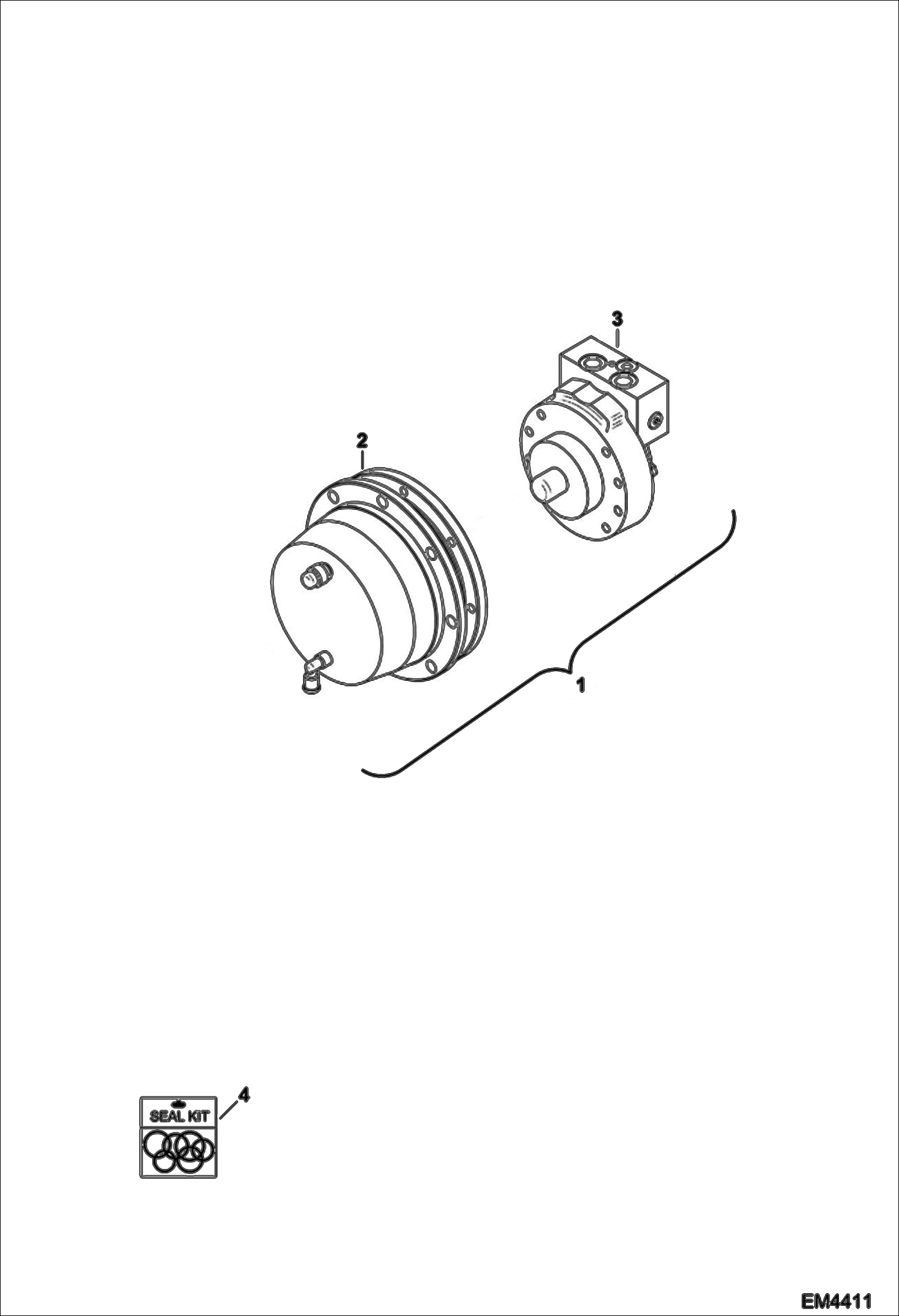 Схема запчастей Bobcat HOISTING WINCH - MOTOR AND REDUCTOR TELESCOPIC - EMEA Only