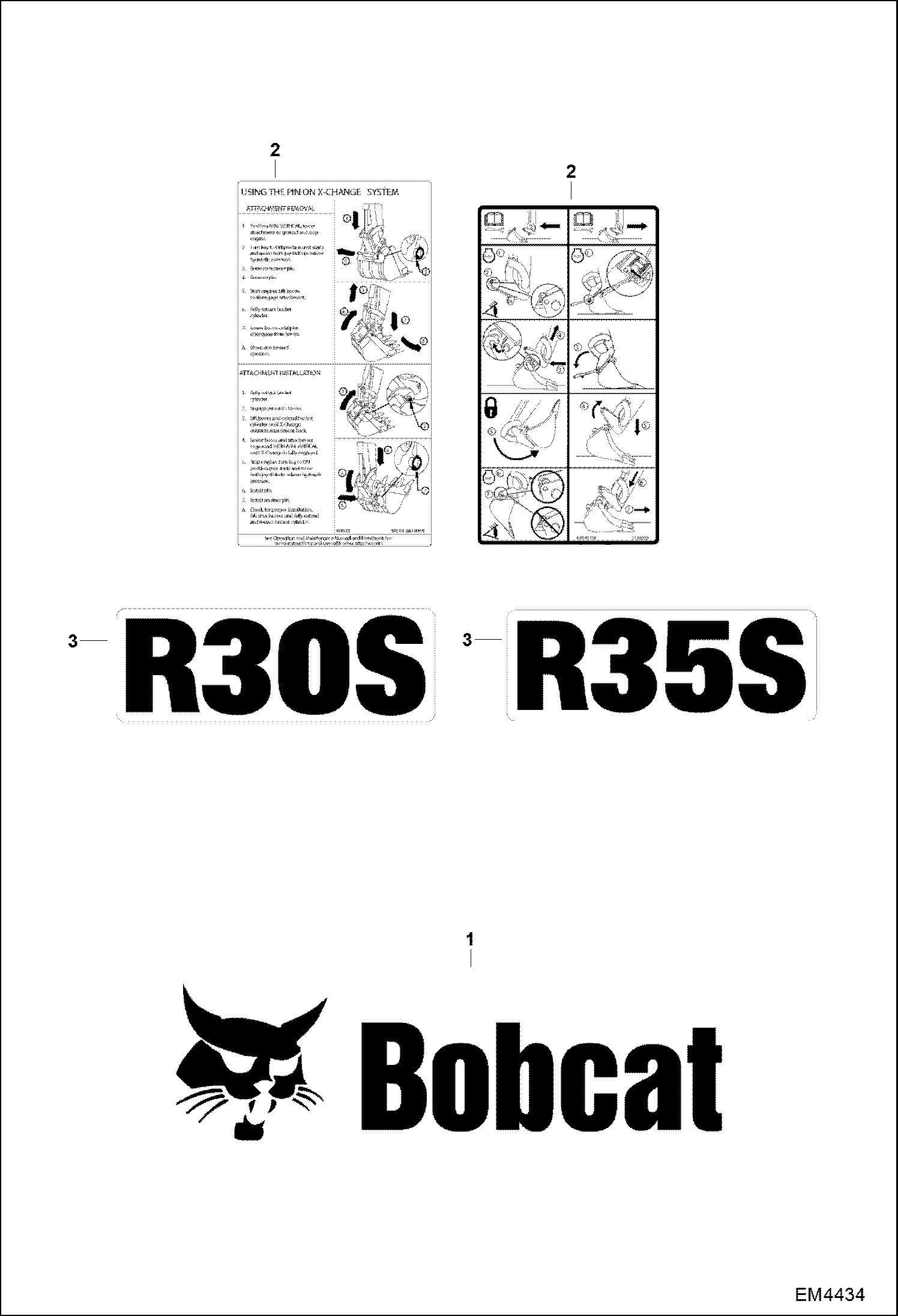 Схема запчастей Bobcat BACKHOE - DECALS (A2HH, A36S) BACKHOE