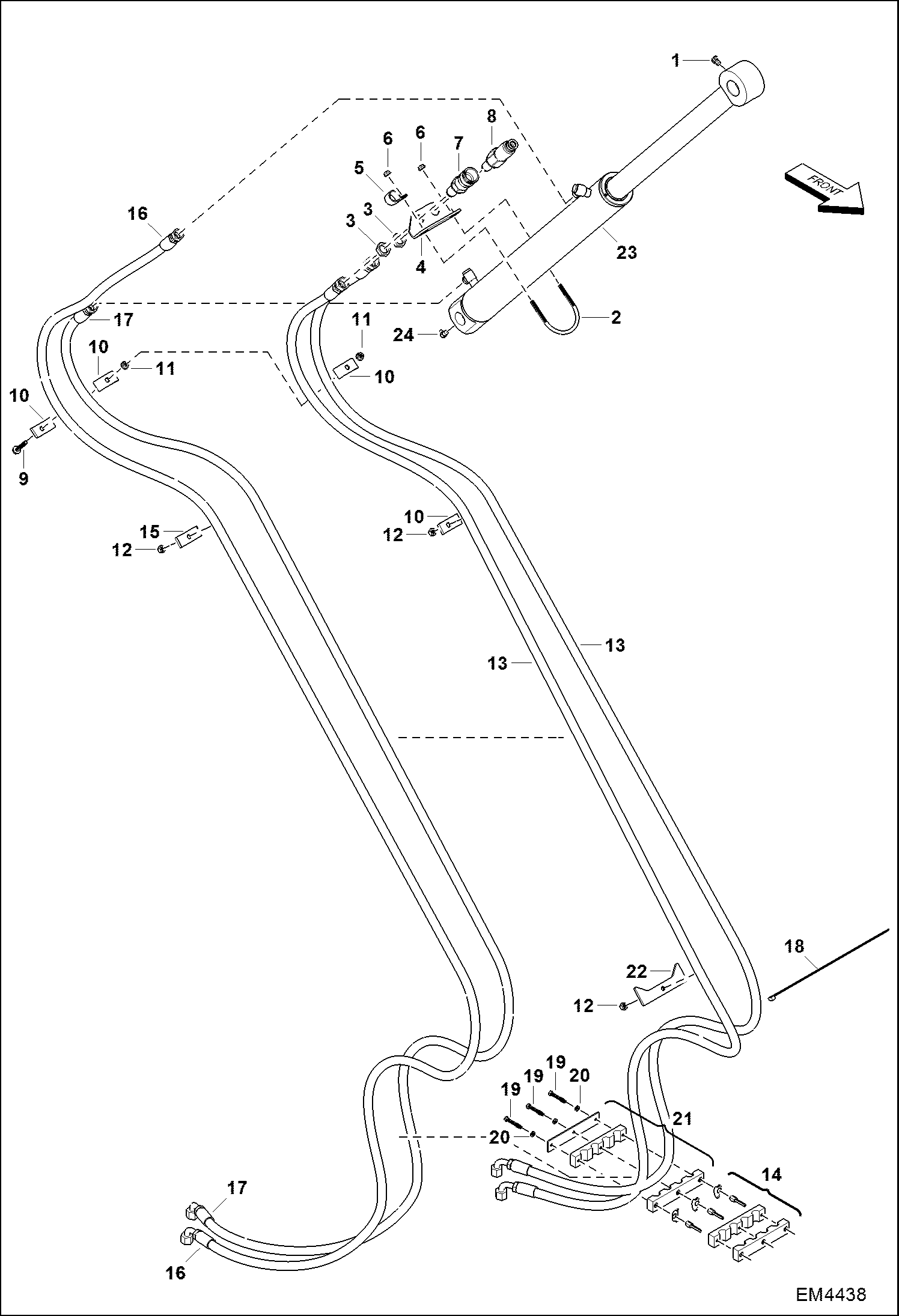 Схема запчастей Bobcat BACKHOE - ARM HYDRAULICS (A36S) BACKHOE