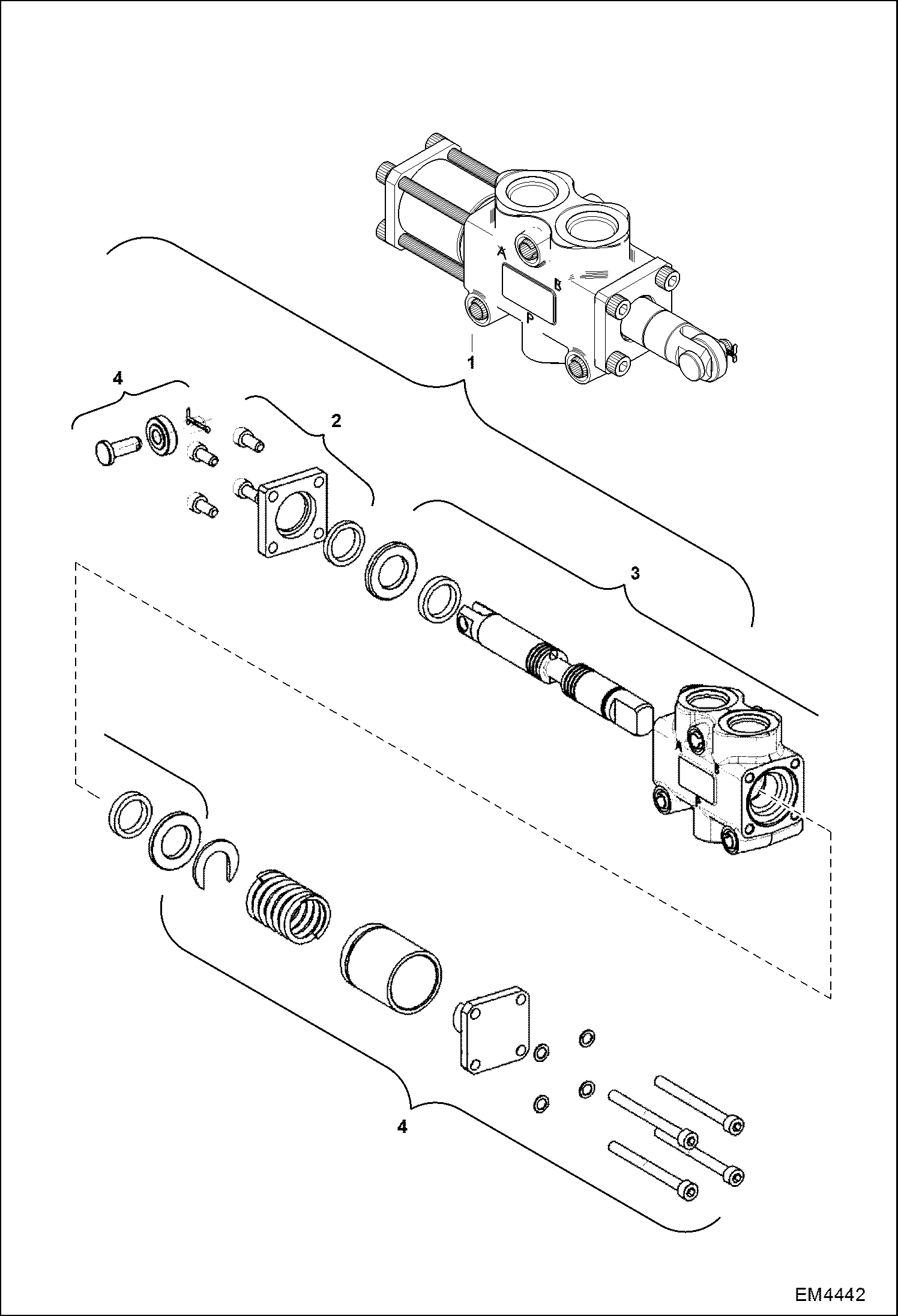 Схема запчастей Bobcat BACKHOE - HYDRAULIC VALVE (A2HH, A36S) BACKHOE