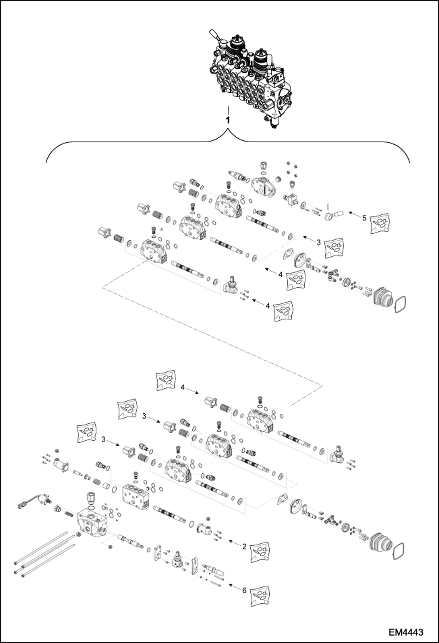 Схема запчастей Bobcat BACKHOE - DISTRIBUTOR SEALS (A2HH, A36S) BACKHOE