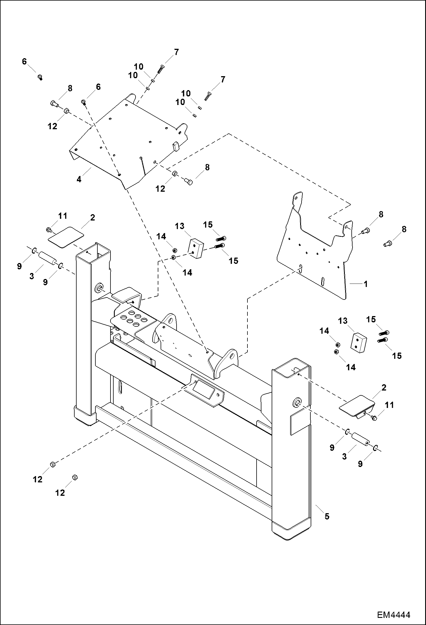 Схема запчастей Bobcat BACKHOE - MAIN FRAME (A6TW) BACKHOE